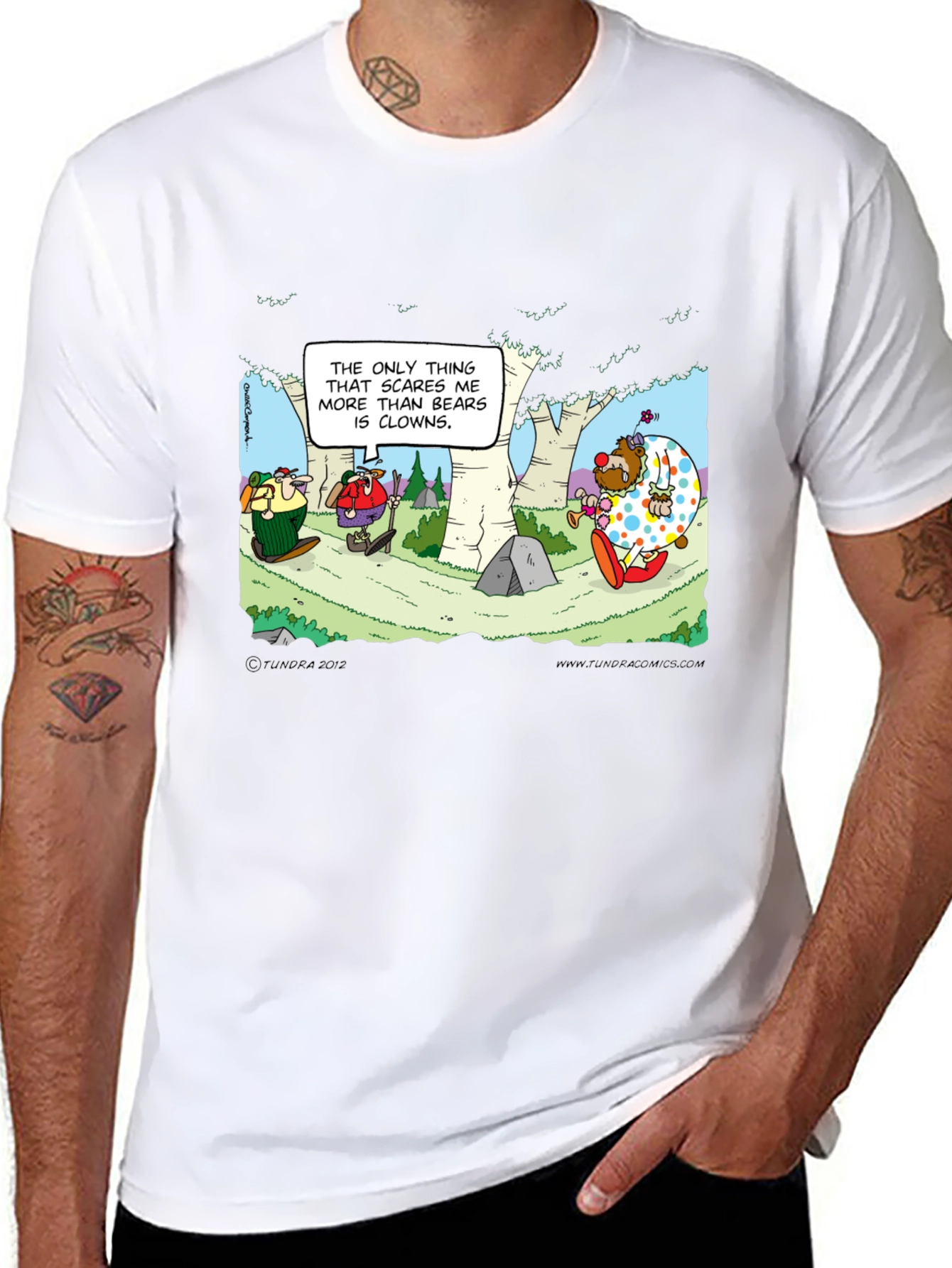 Clowns vs Bears T-Shirt: Cartoon Humor Tee