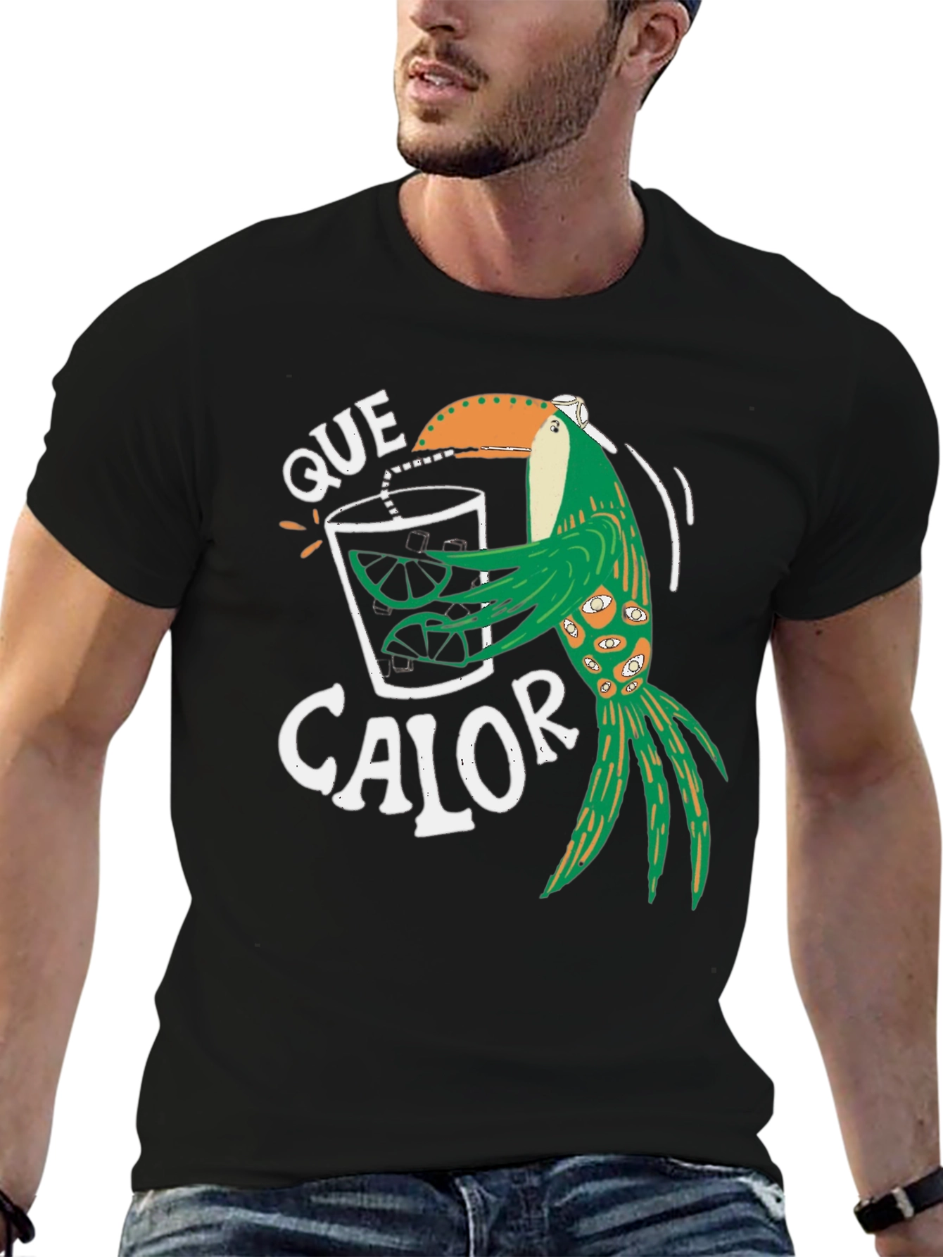 Que Calor Toucan T-Shirt - Tropical Graphic Tee