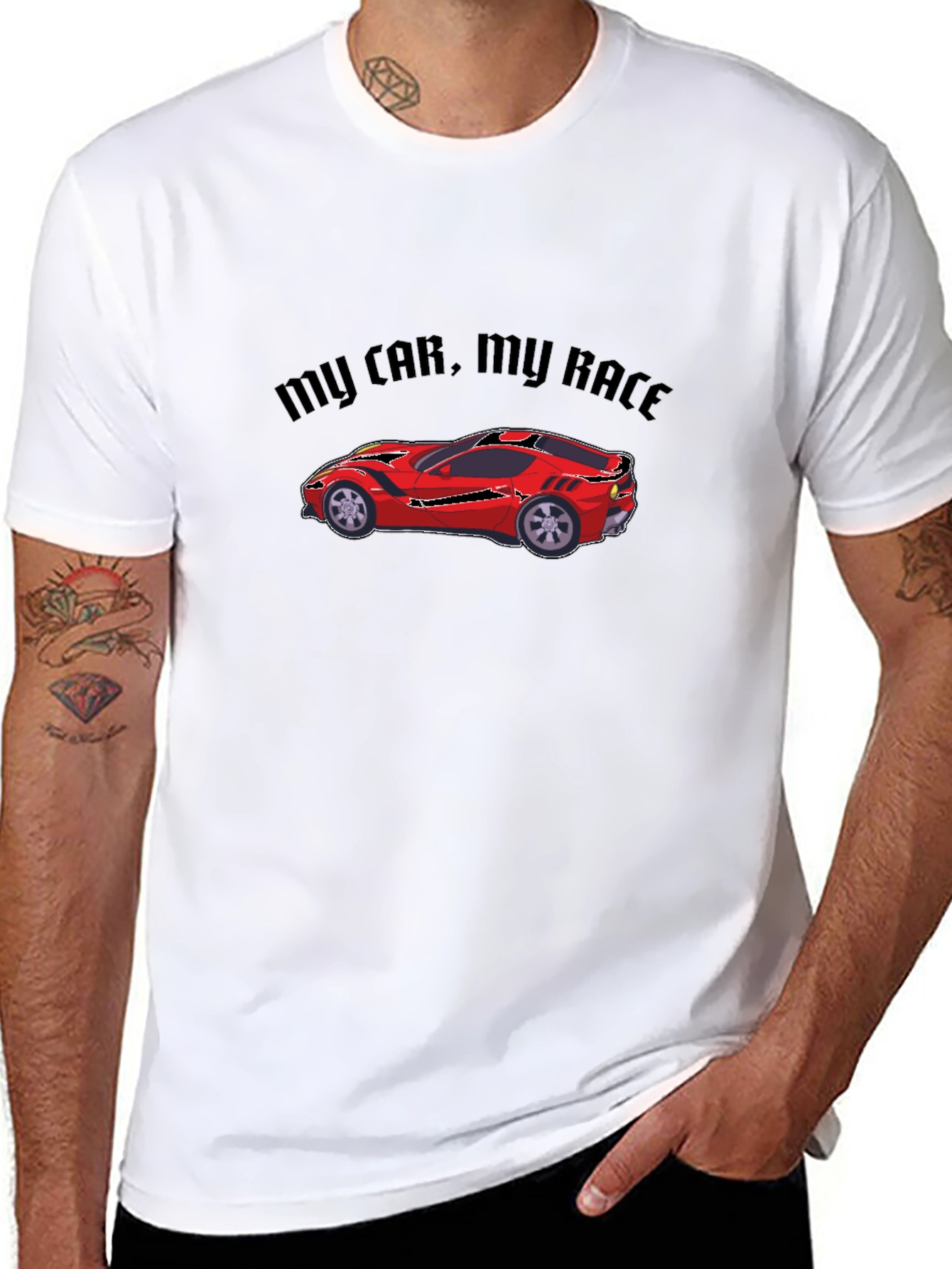 My Car My Race T-Shirt - Black Car Graphic