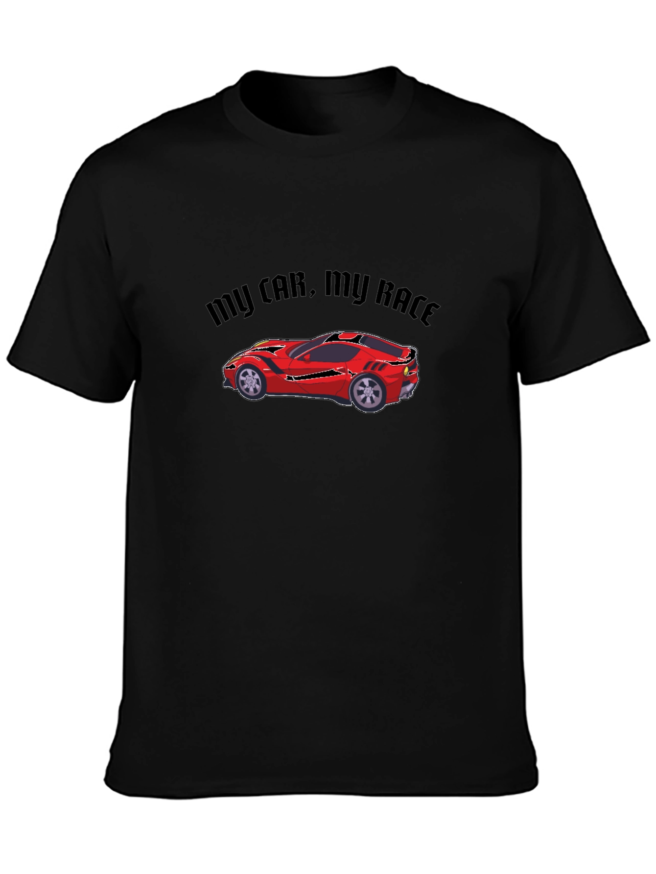 My Car My Race T-Shirt - Black Car Graphic