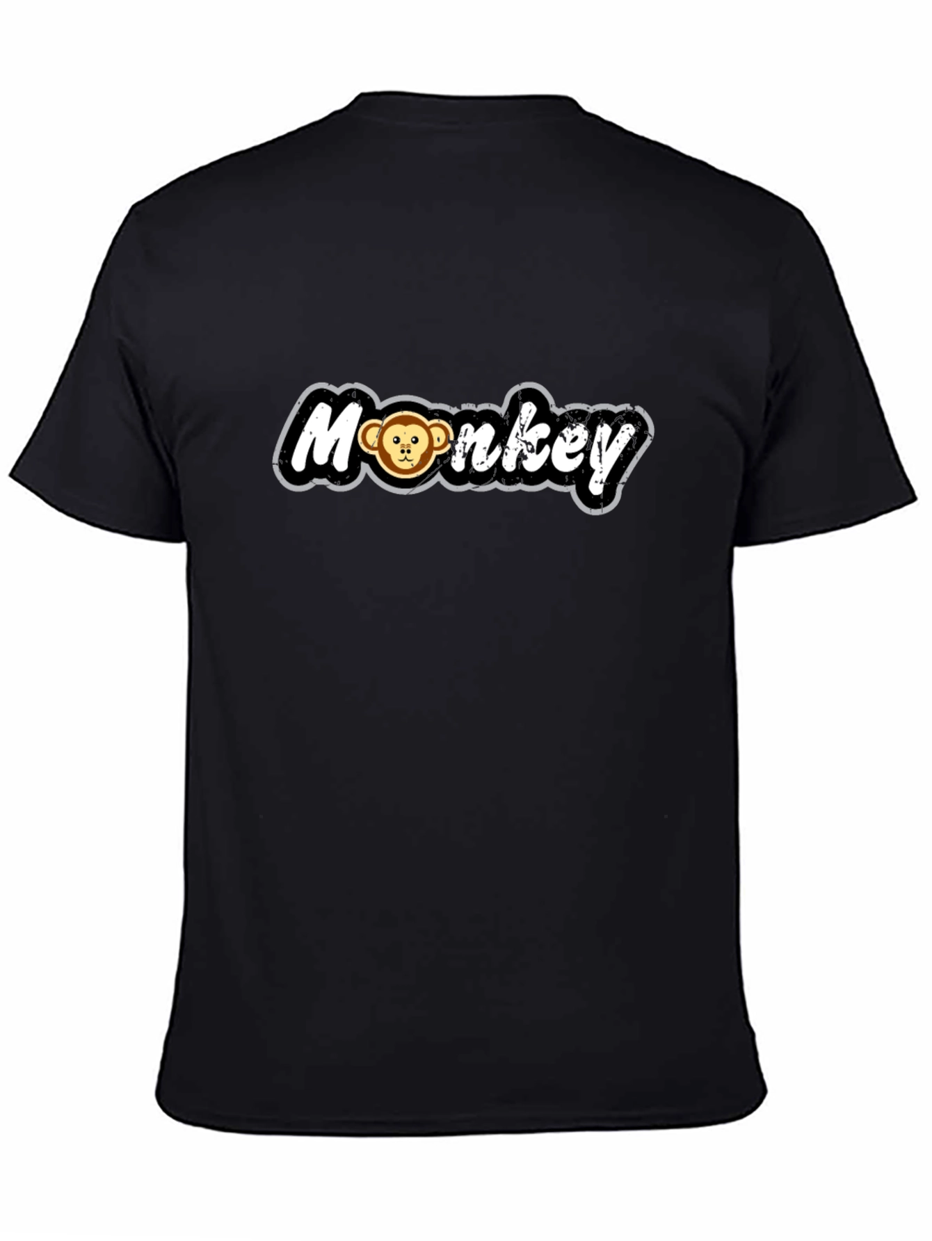 Monkey Graphic Black T-Shirt - Fun Animal Tee