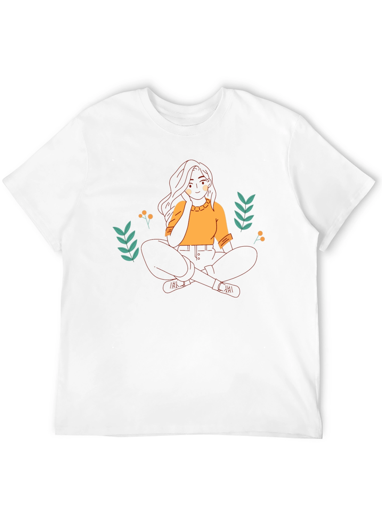 Relaxed Woman Graphic Black T-Shirt