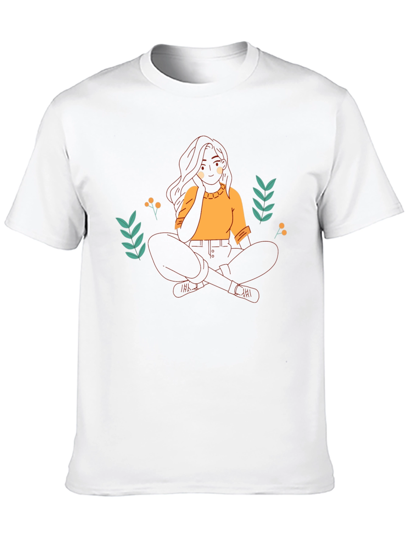 Relaxed Woman Graphic Black T-Shirt