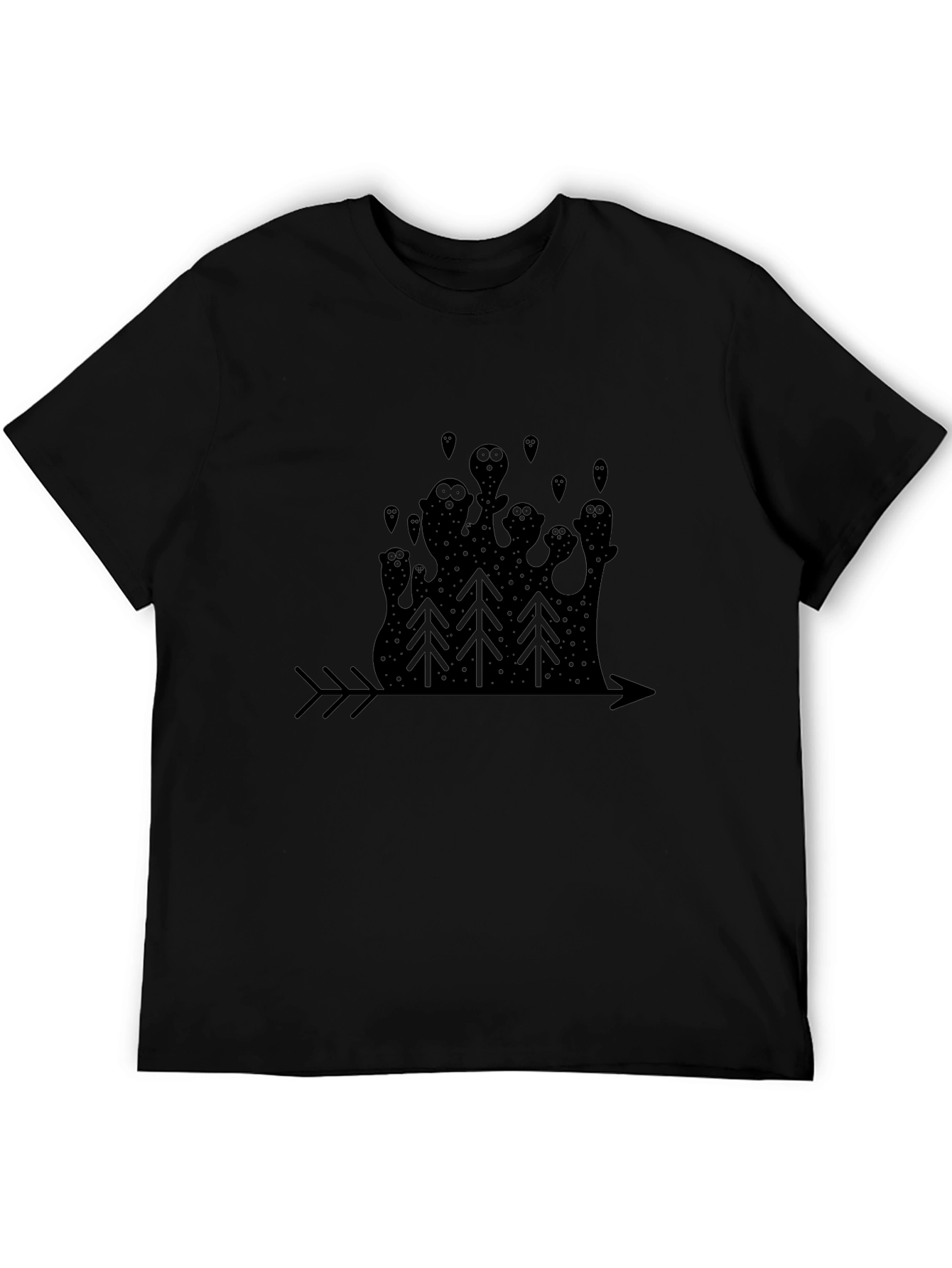 Eerie Forest Black Graphic Tee