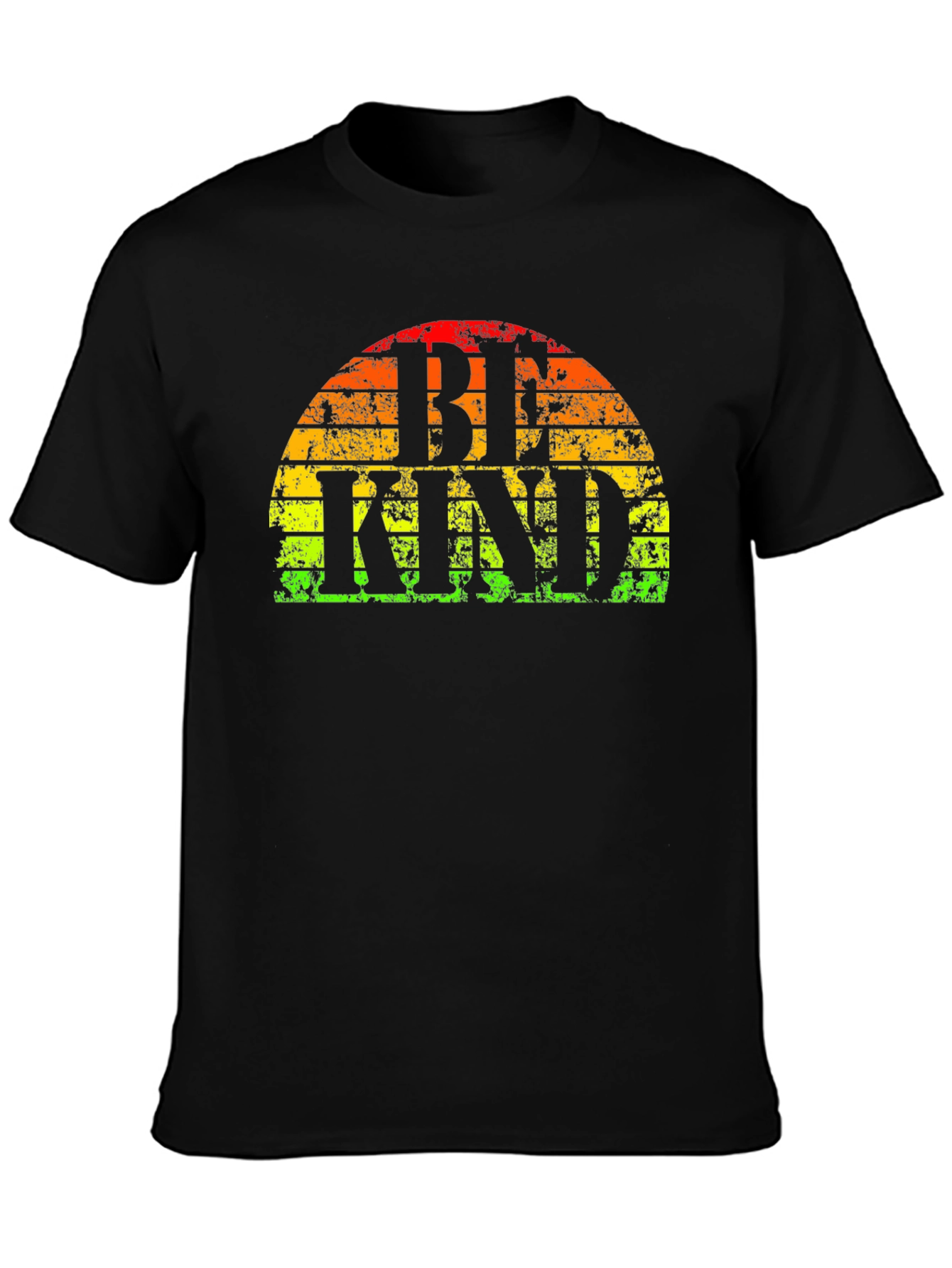 Be Kind T-Shirt - Retro Rainbow Graphic Tee