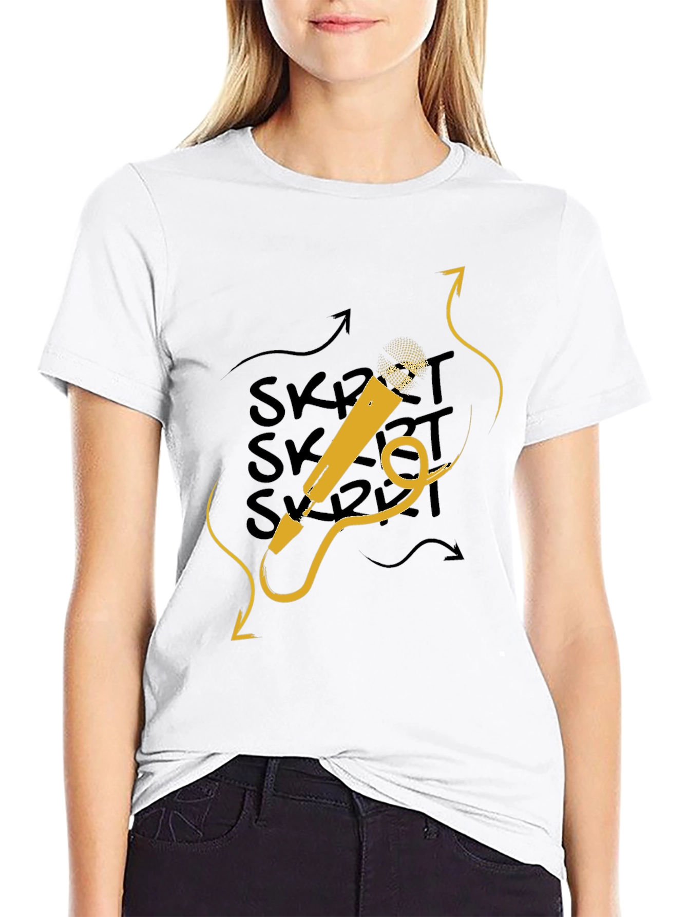 Skrrt Microphone Graphic Tee - Black