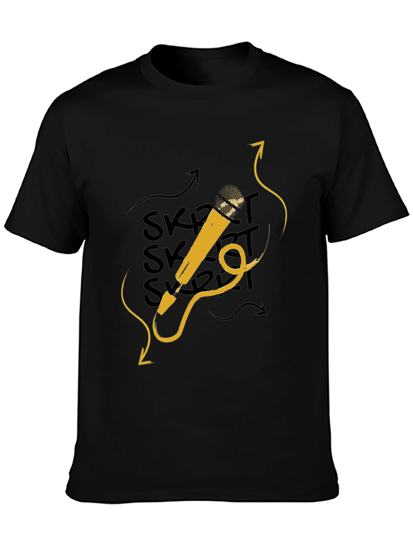 Skrrt Microphone Graphic Tee - Black