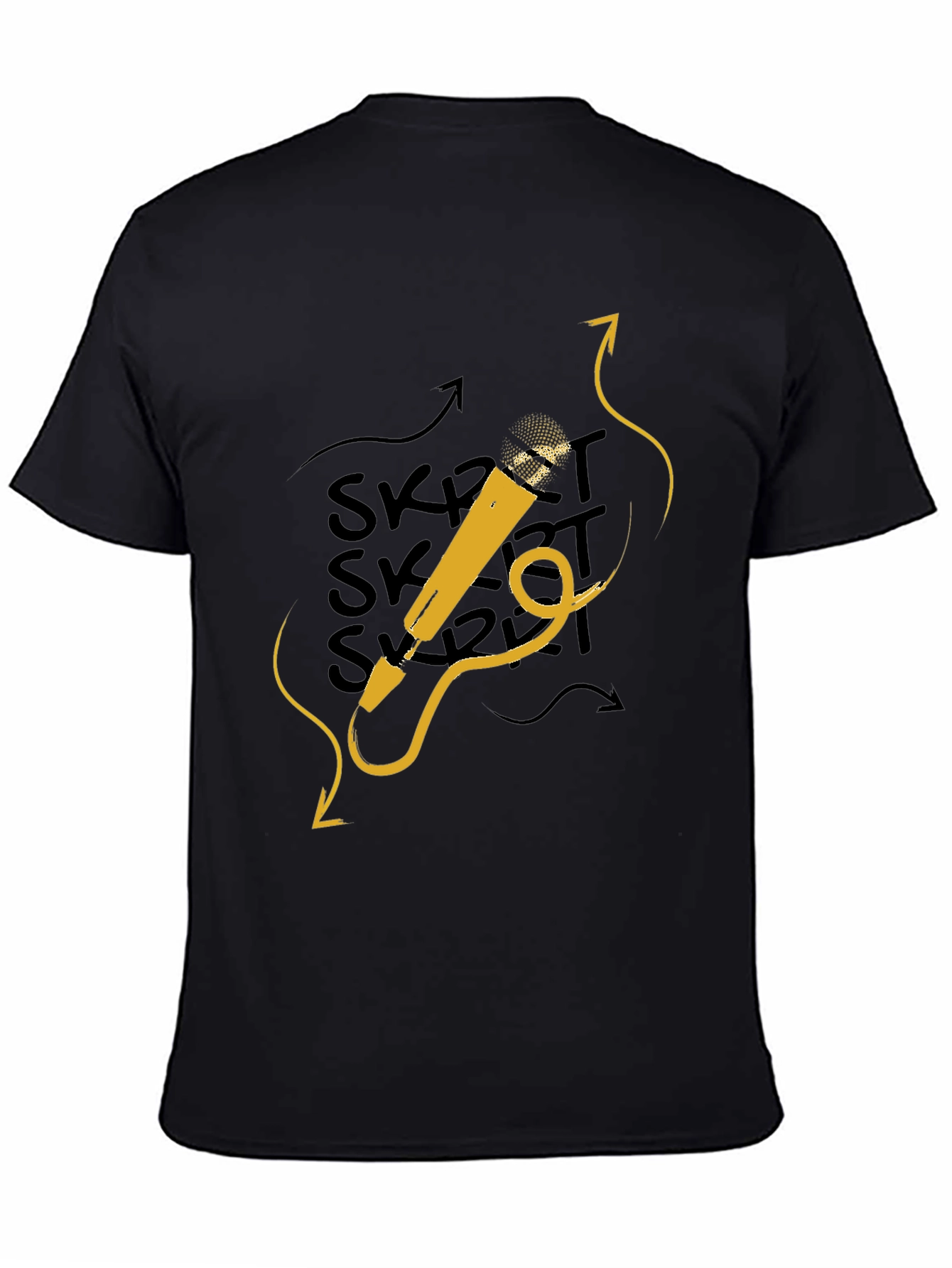 Skrrt Microphone Graphic Tee - Black