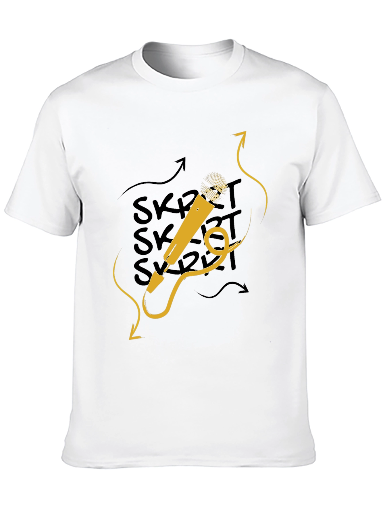 Skrrt Microphone Graphic Tee - Black