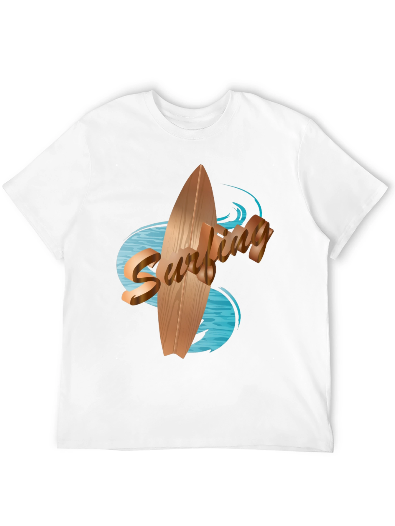 Surfboard Graphic Tee - Black Cotton Blend