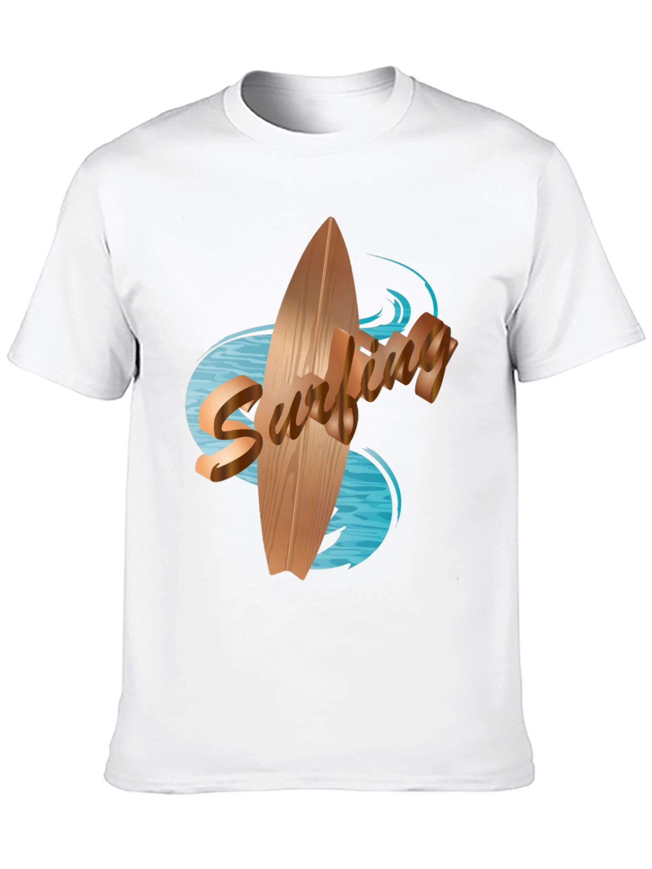 Surfboard Graphic Tee - Black Cotton Blend