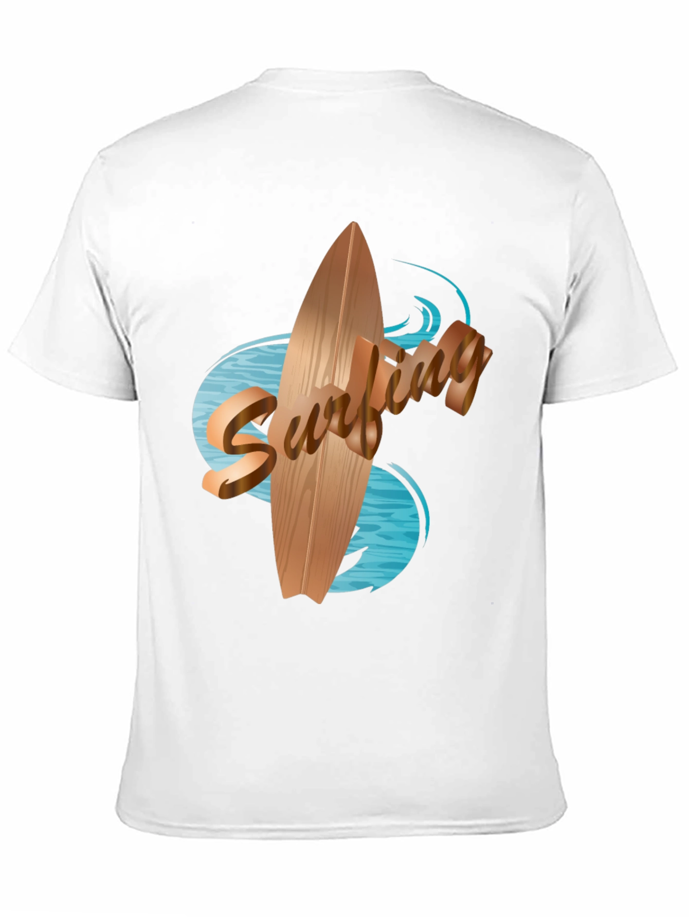 Surfboard Graphic Tee - Black Cotton Blend