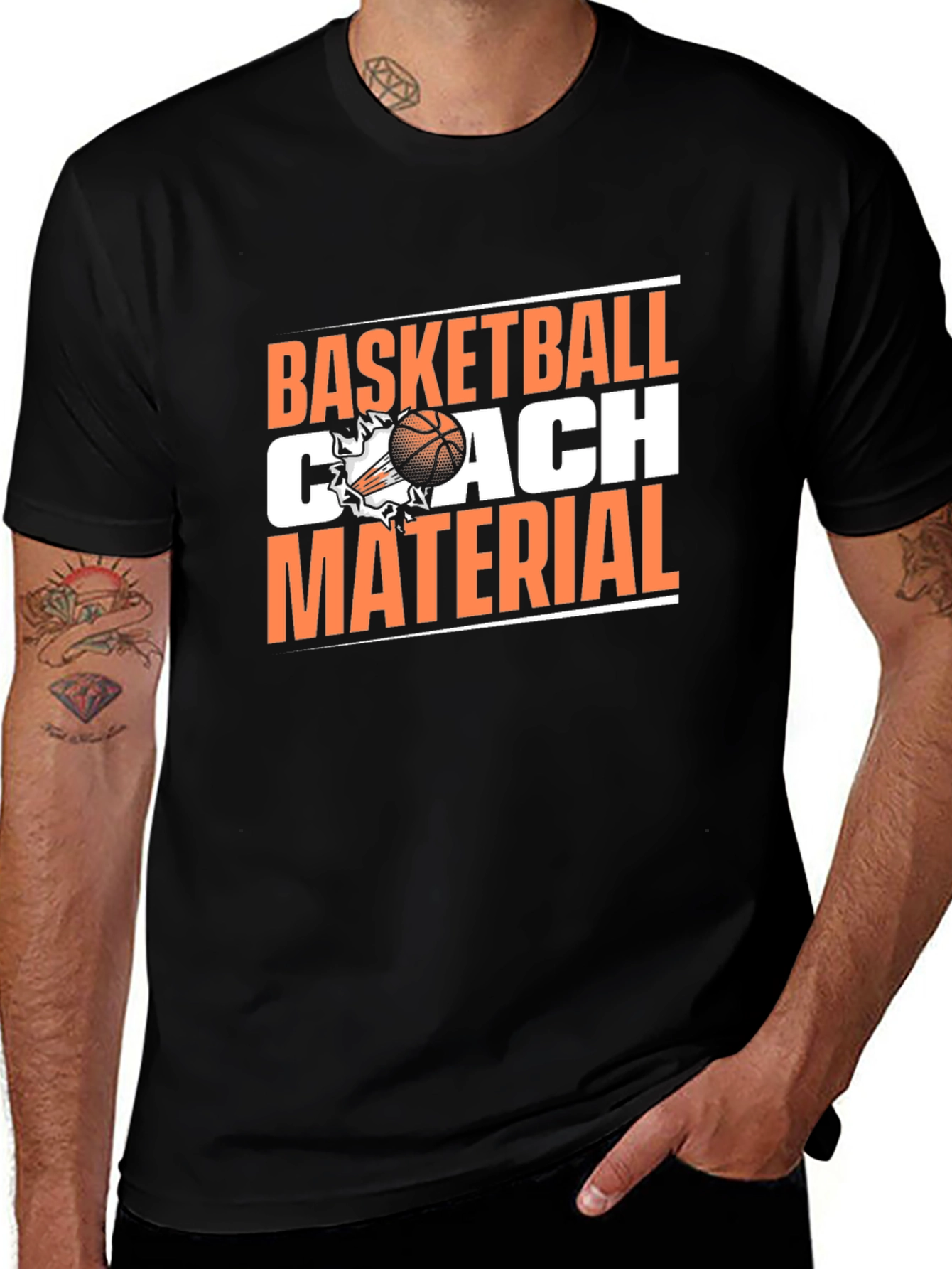 Basketball Coach Material T-Shirt - Black Tee