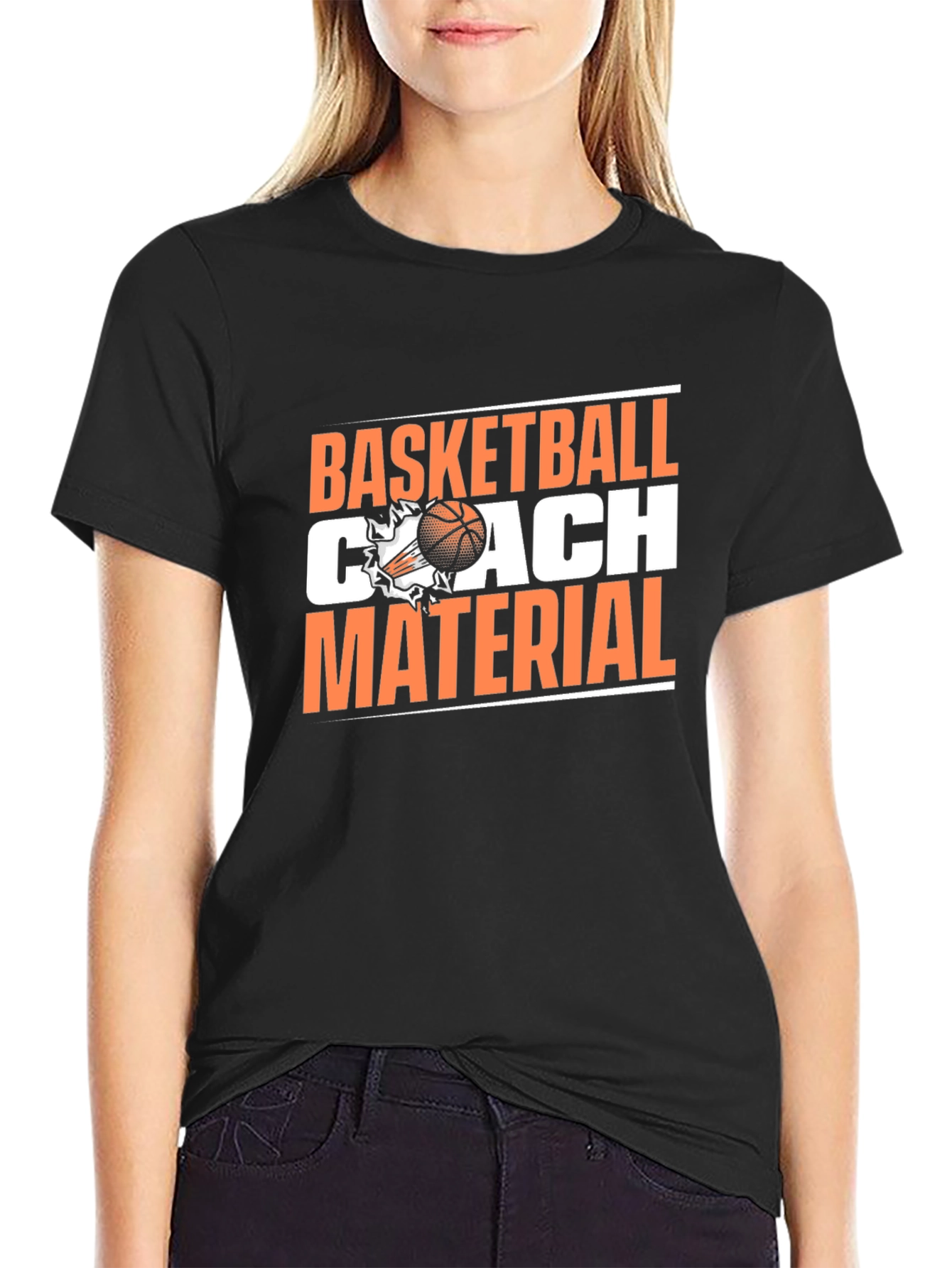 Basketball Coach Material T-Shirt - Black Tee