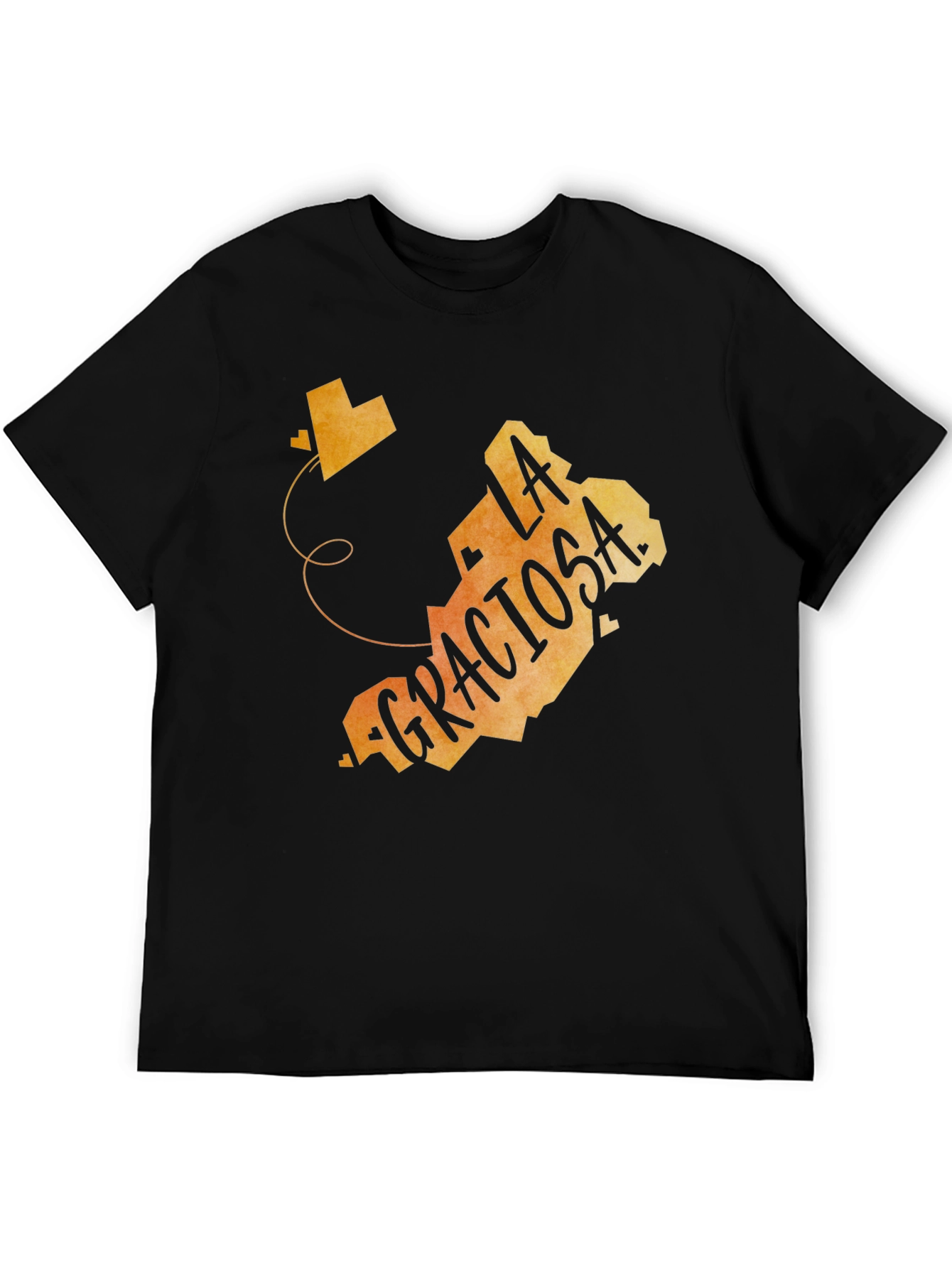 La Graciosa Island Graphic Tee - Black Crewneck T-Shirt