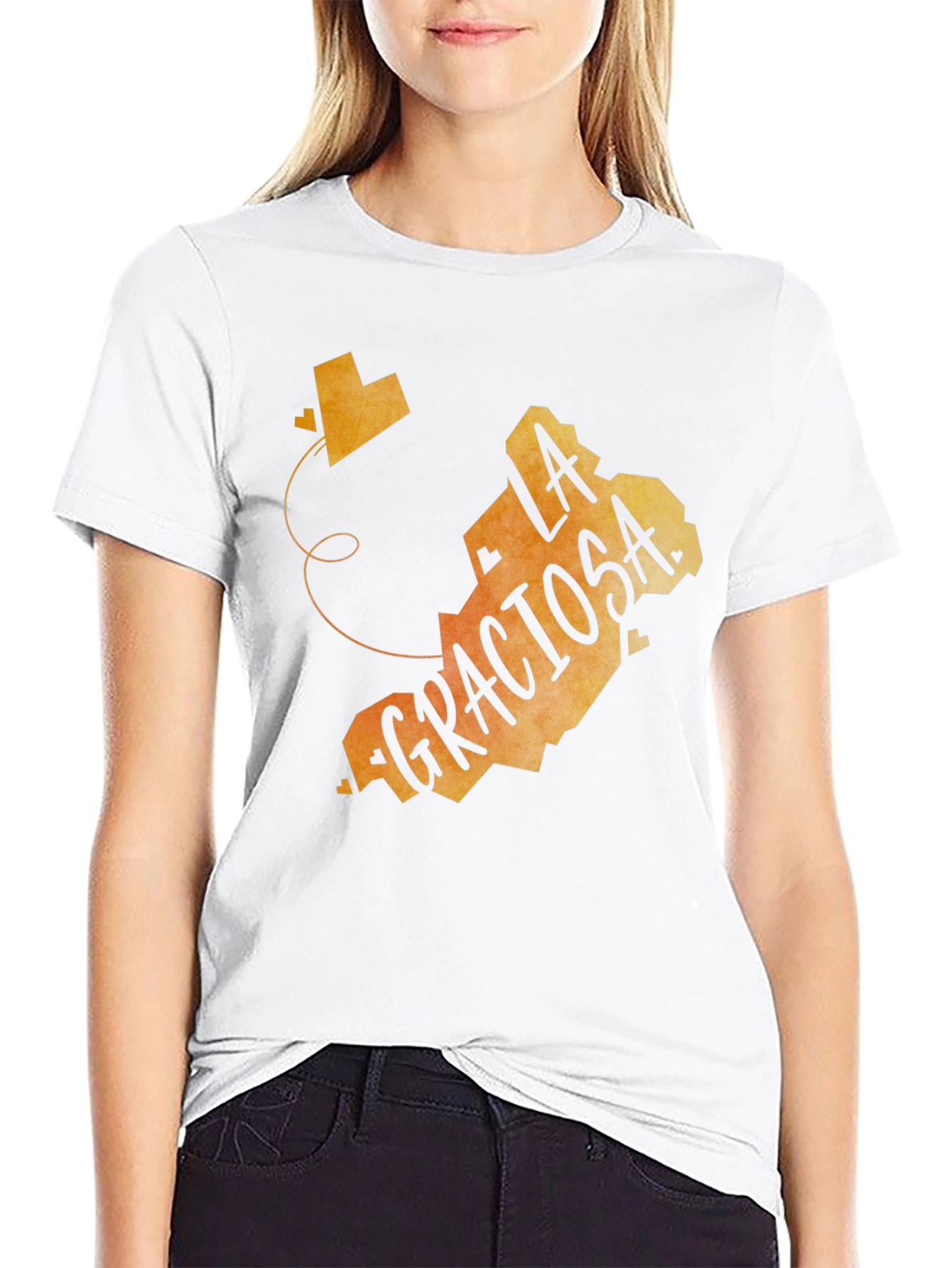 La Graciosa Island Graphic Tee - Black Crewneck T-Shirt