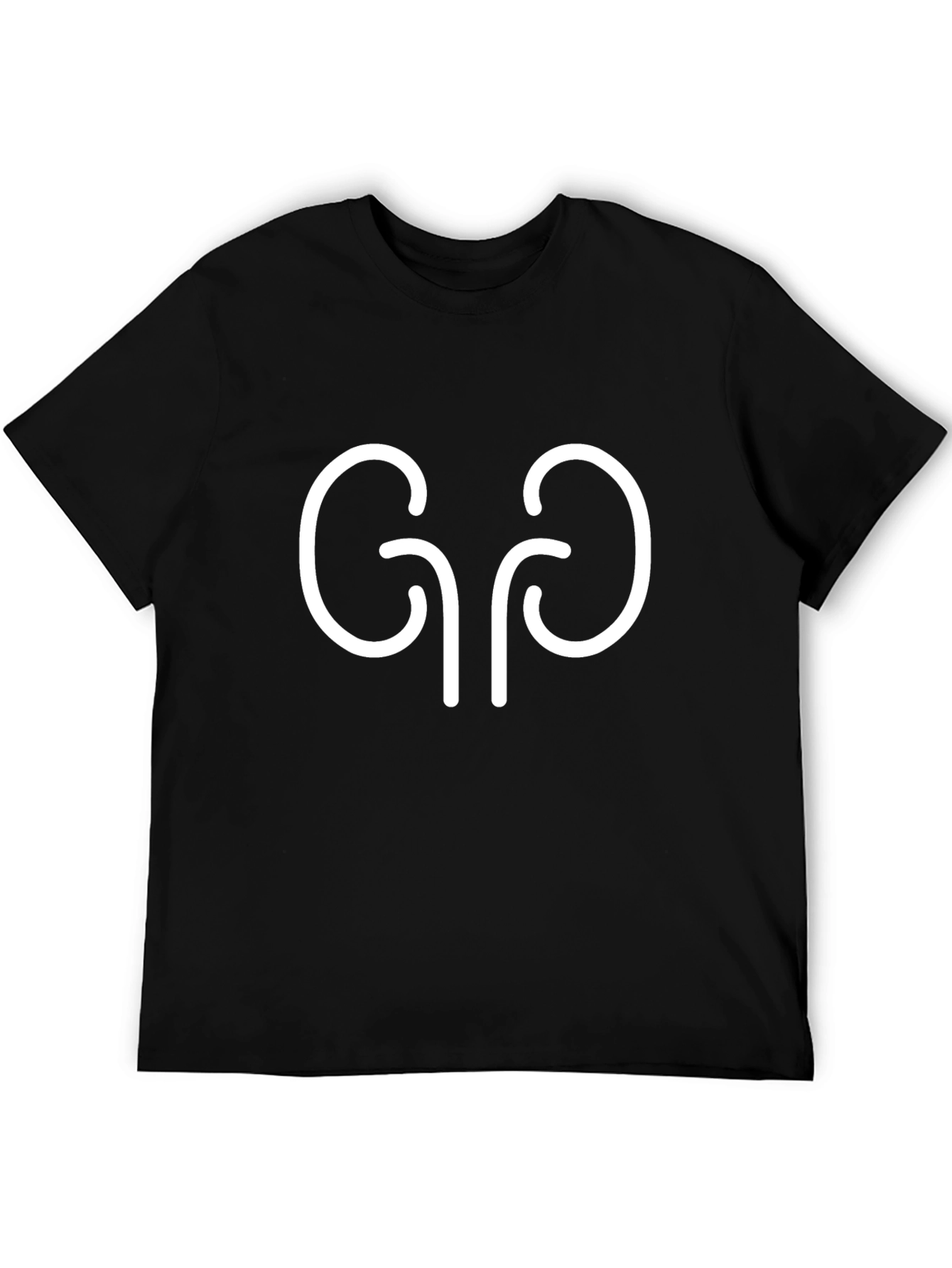 Kidney Graphic Print Black T-Shirt