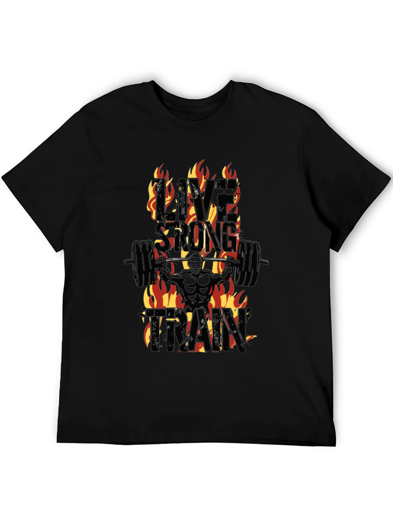 Live Strong Train Black T-Shirt