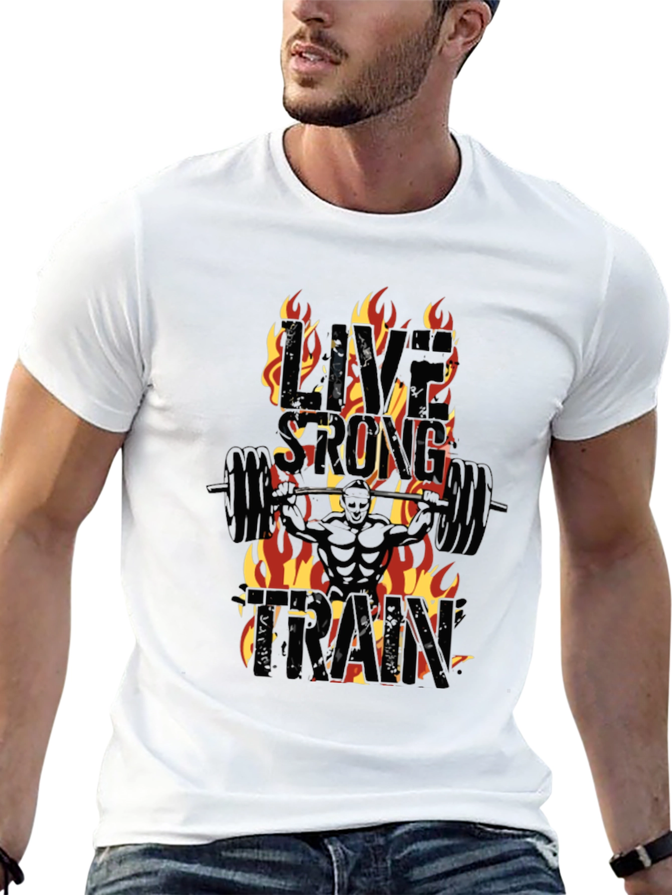 Live Strong Train Black T-Shirt