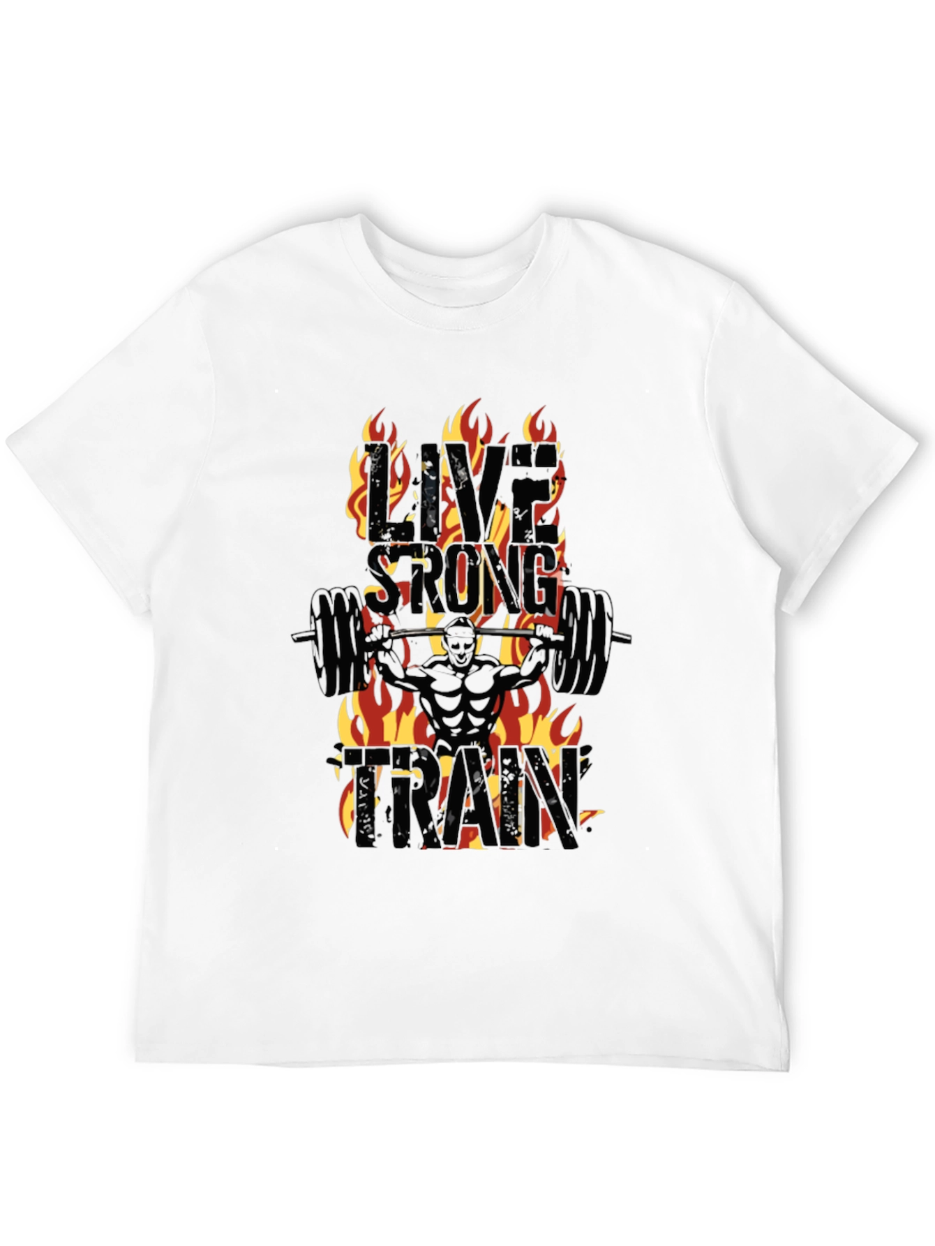 Live Strong Train Black T-Shirt