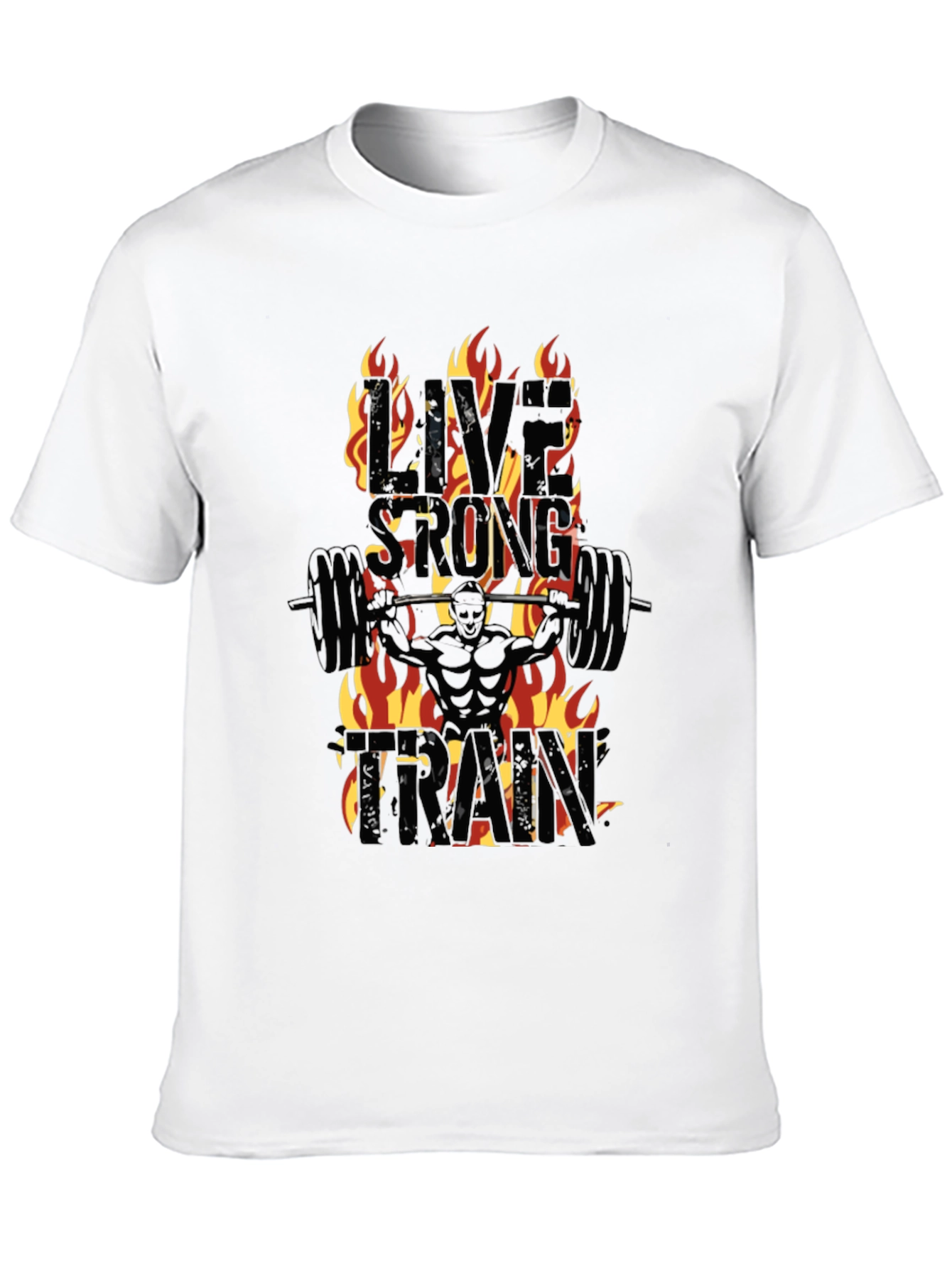 Live Strong Train Black T-Shirt