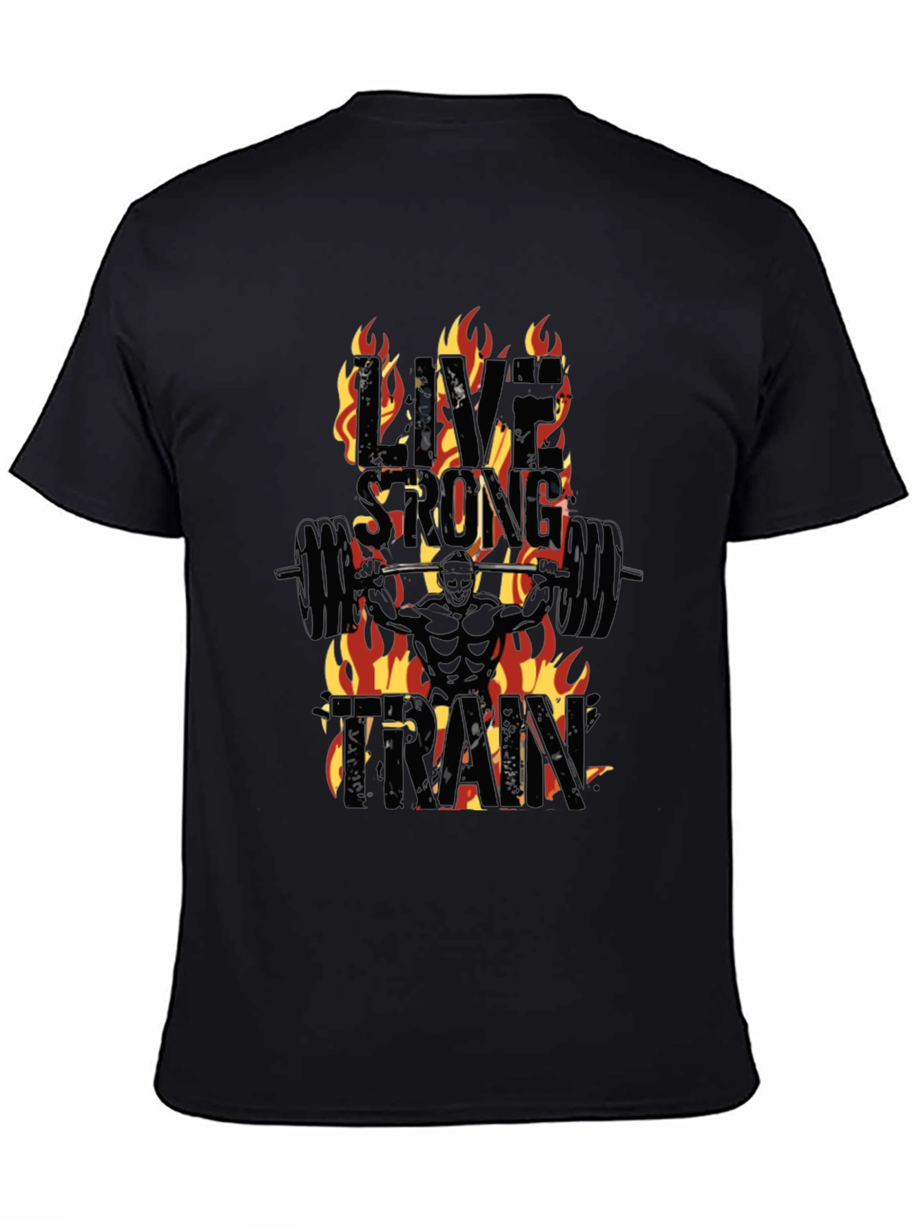 Live Strong Train Black T-Shirt