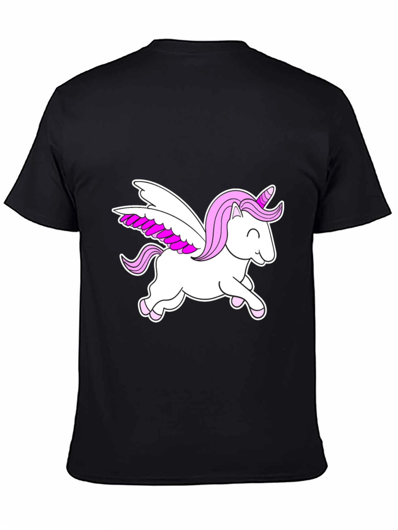 Unicorn Pegasus Black Graphic Tee
