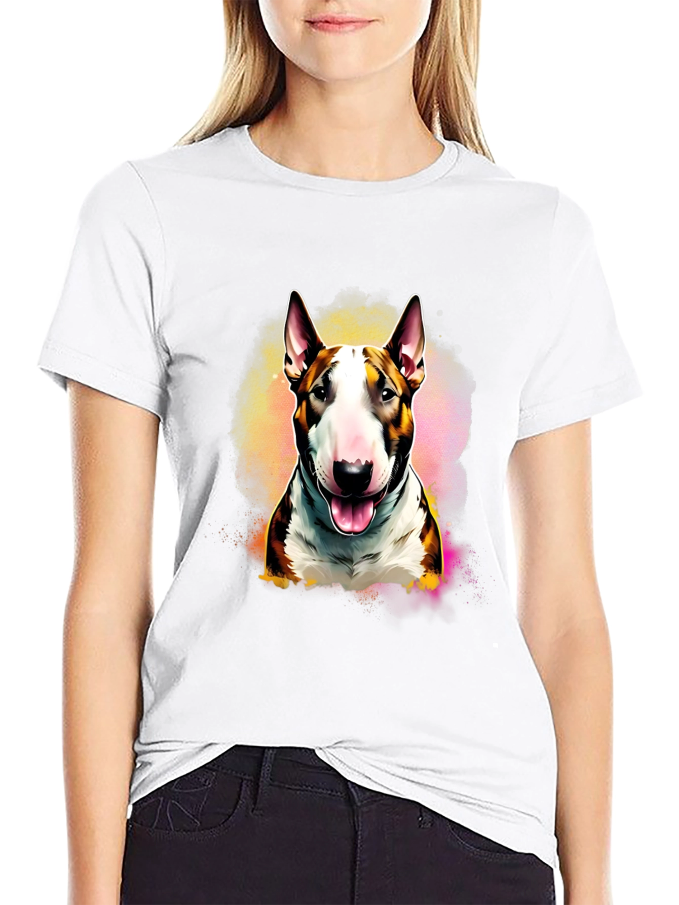Bull Terrier Art T-Shirt - Unique Dog Lover Tee