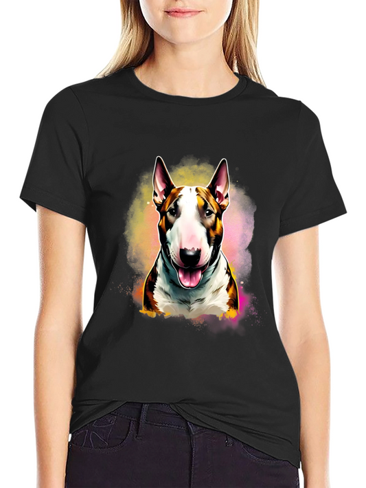 Bull Terrier Art T-Shirt - Unique Dog Lover Tee