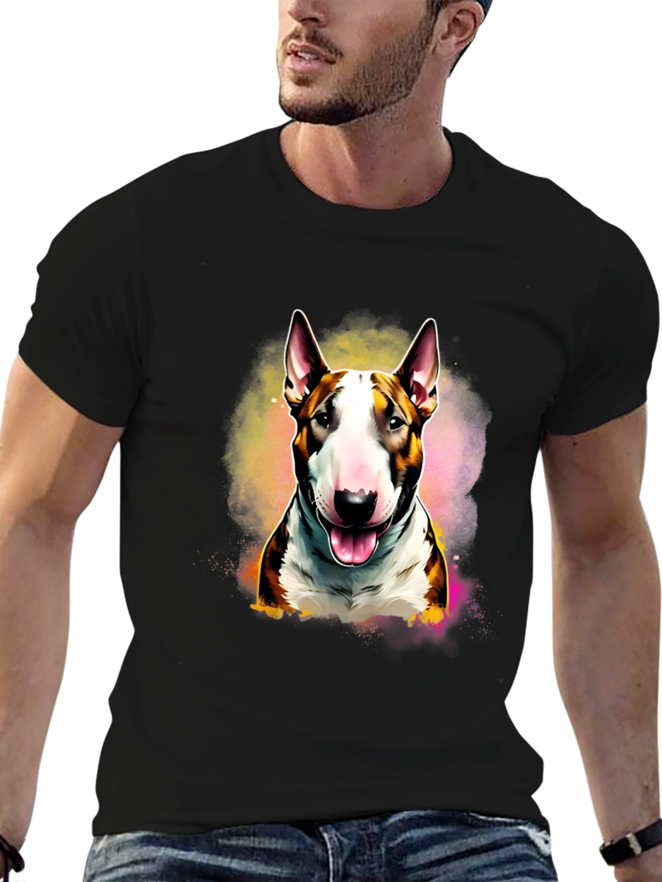 Bull Terrier Art T-Shirt - Unique Dog Lover Tee
