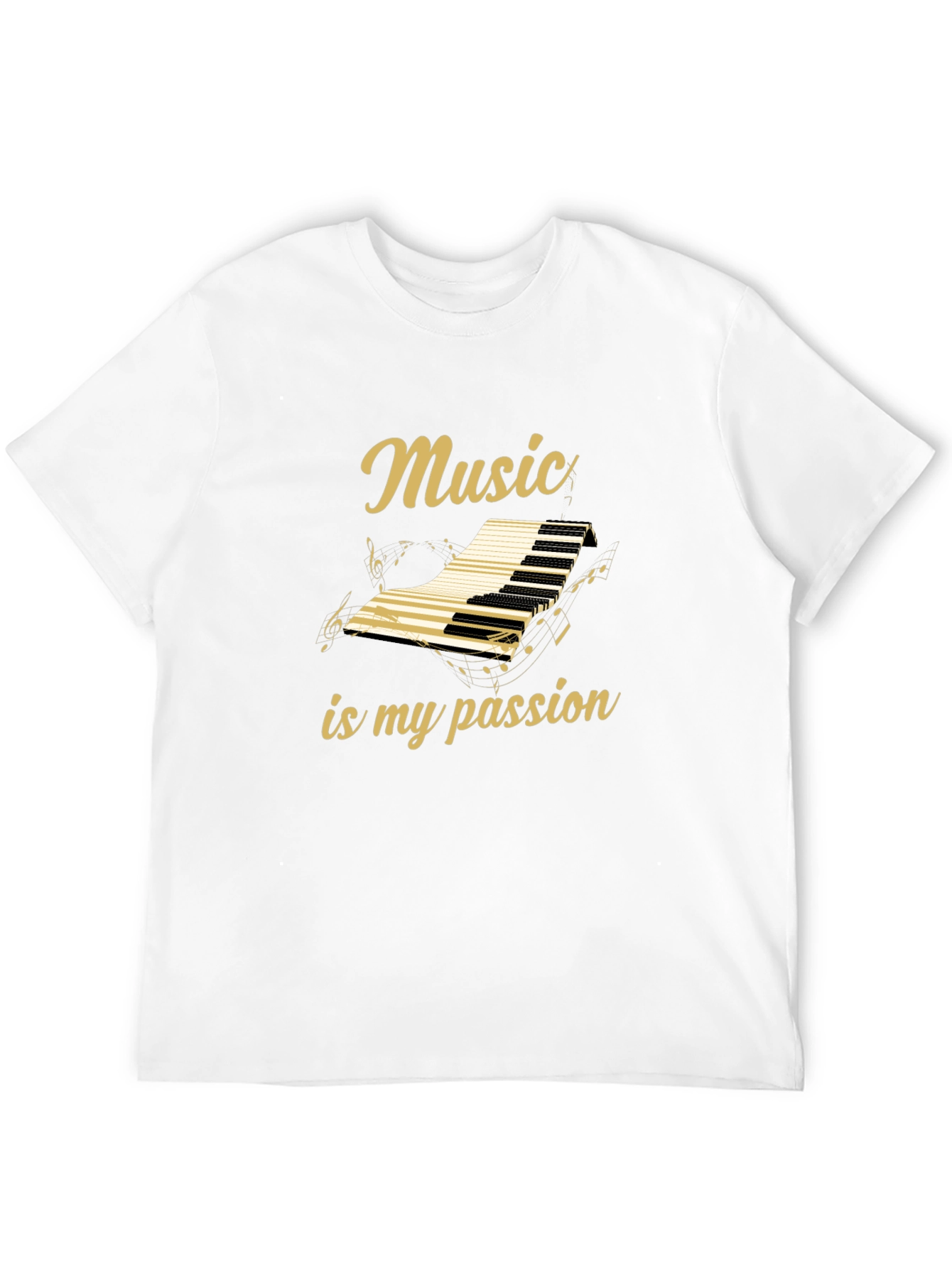 Music is My Passion Graphic Tee - Black Cotton