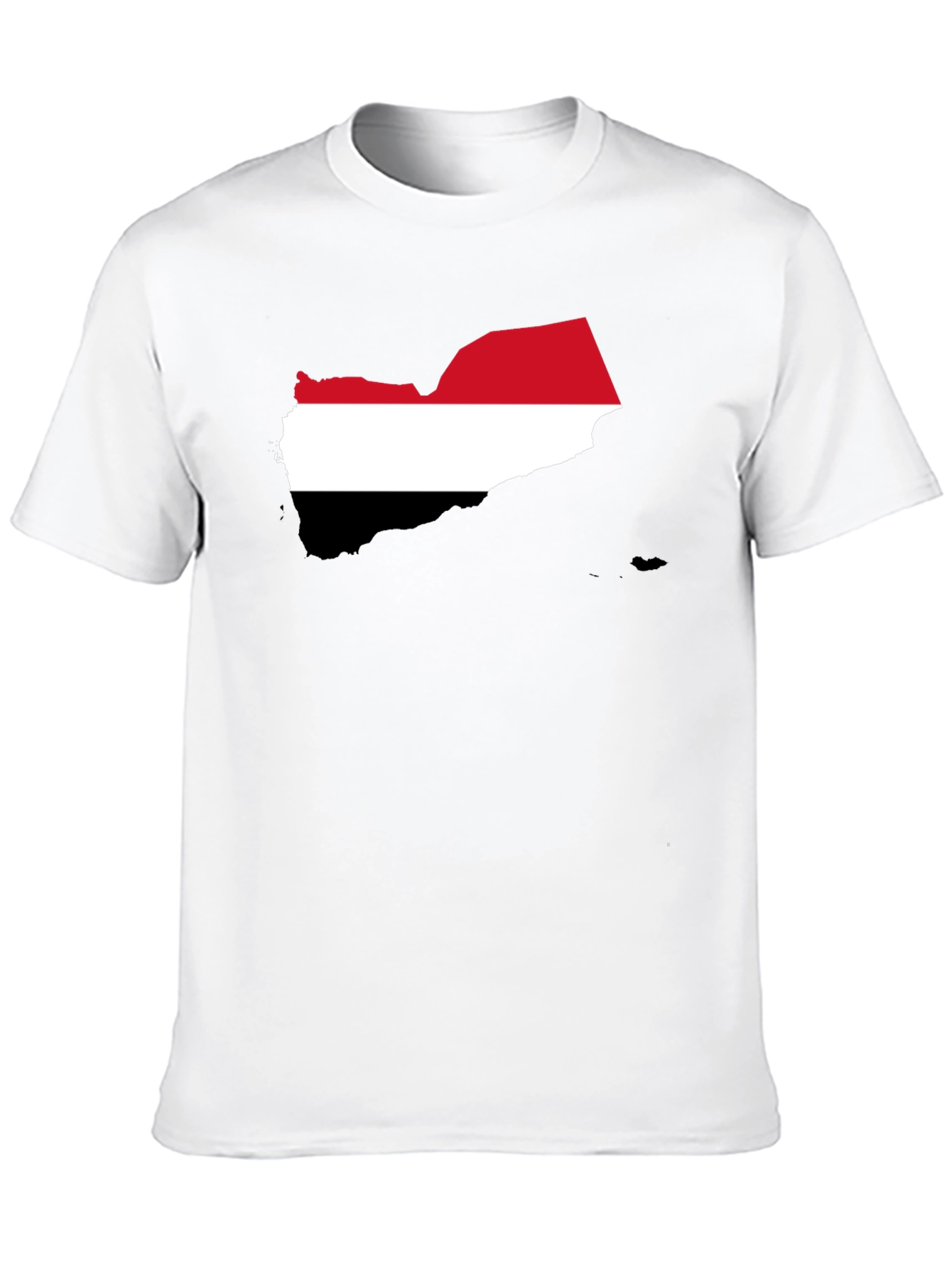Yemen Flag Map T-Shirt - Black