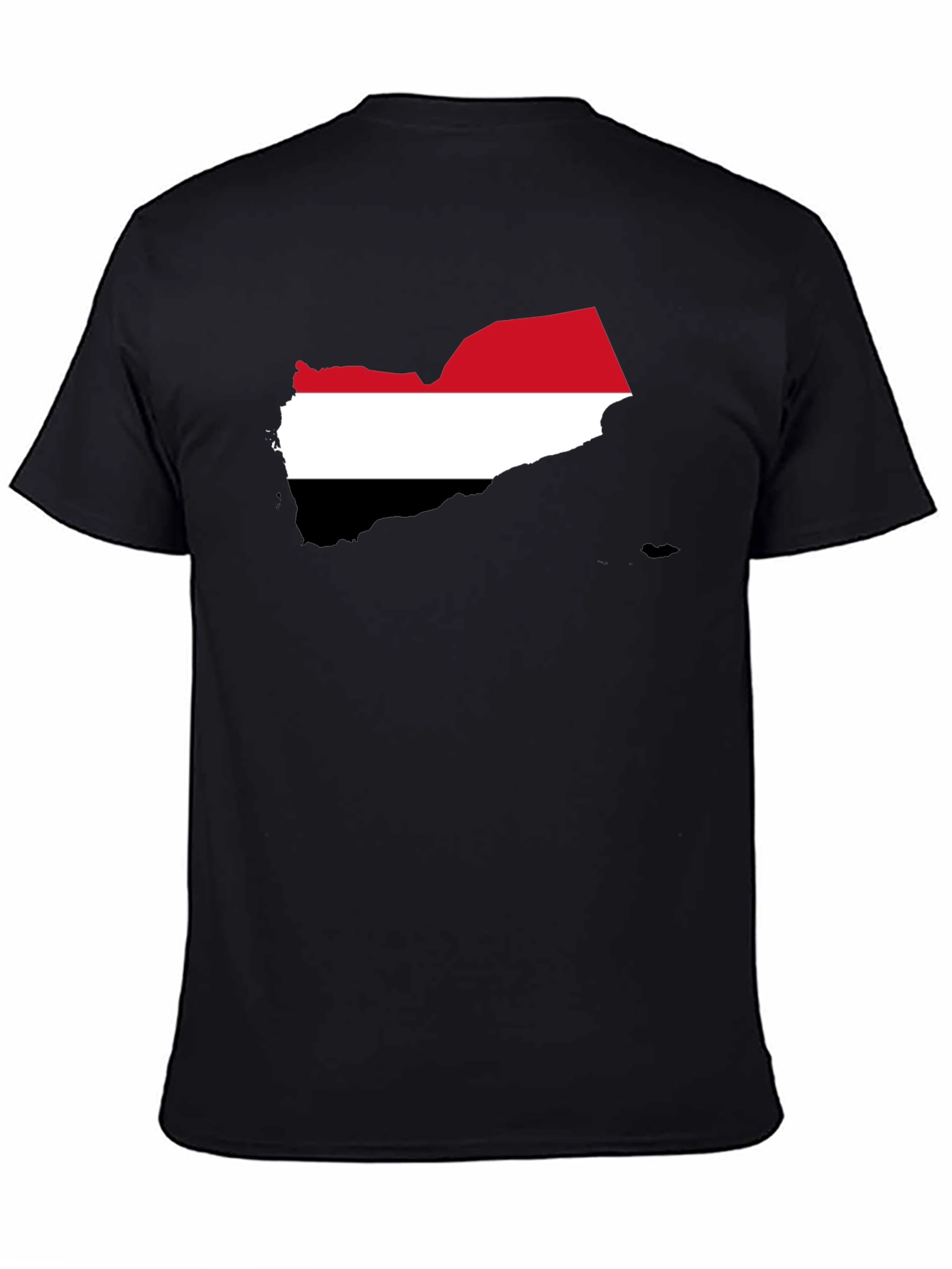 Yemen Flag Map T-Shirt - Black