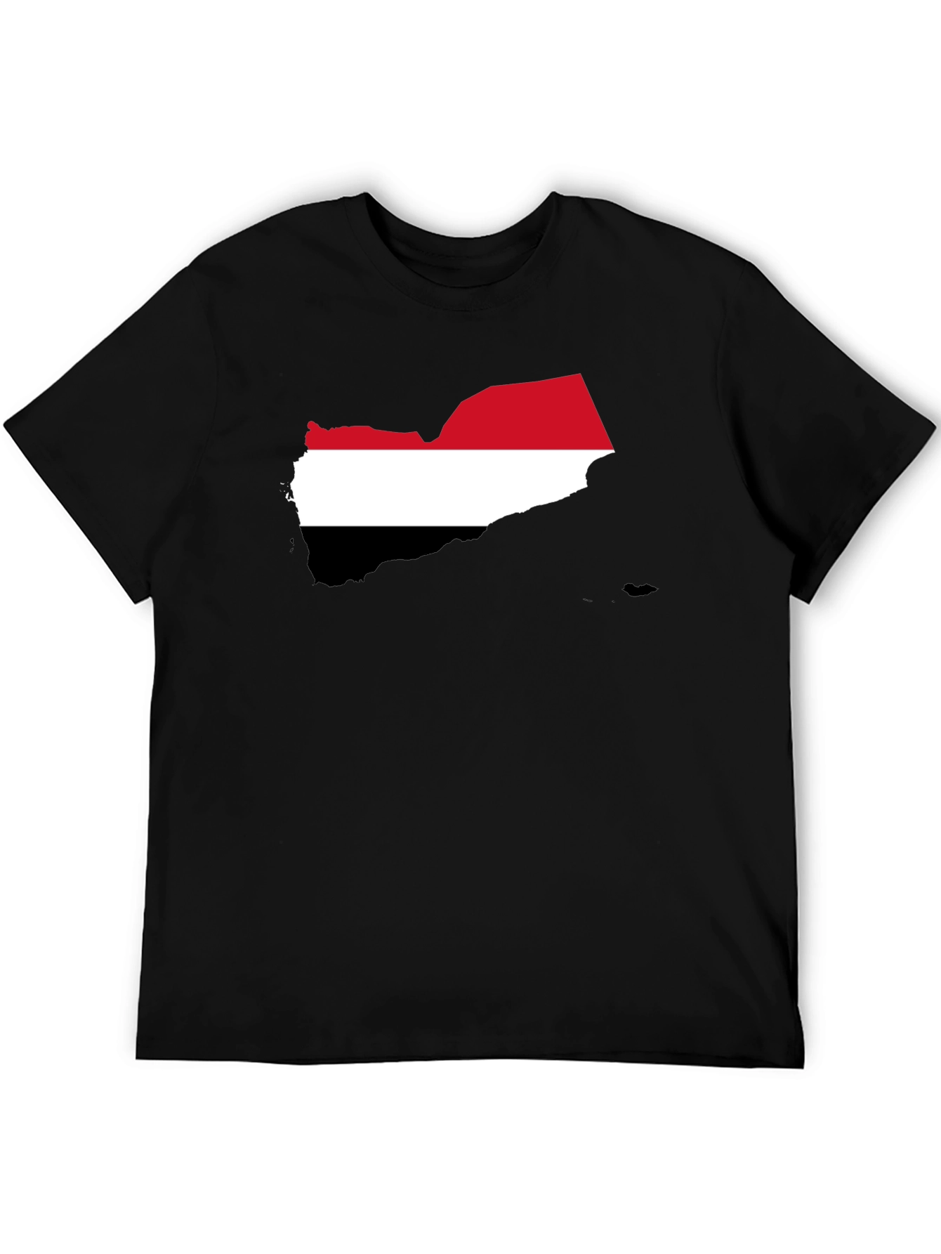 Yemen Flag Map T-Shirt - Black