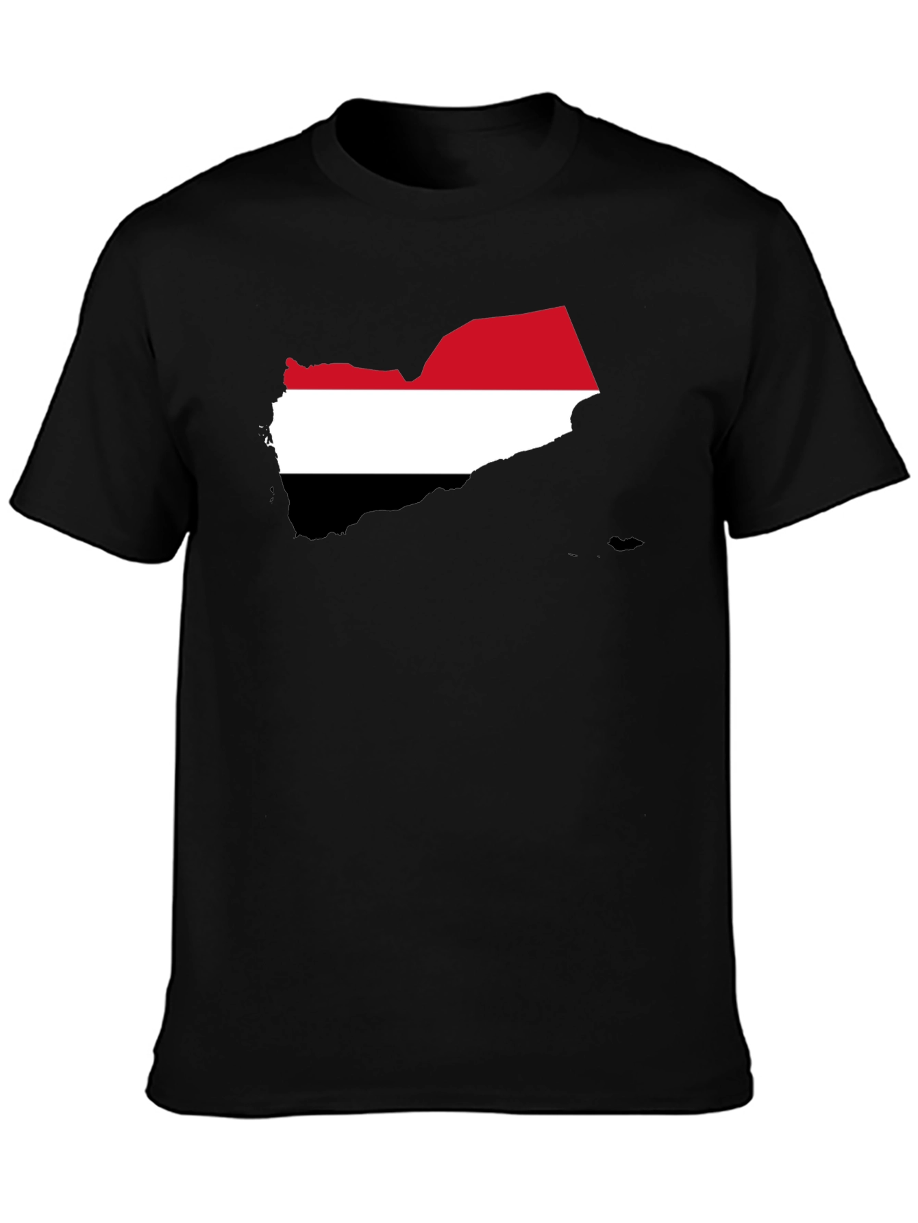 Yemen Flag Map T-Shirt - Black