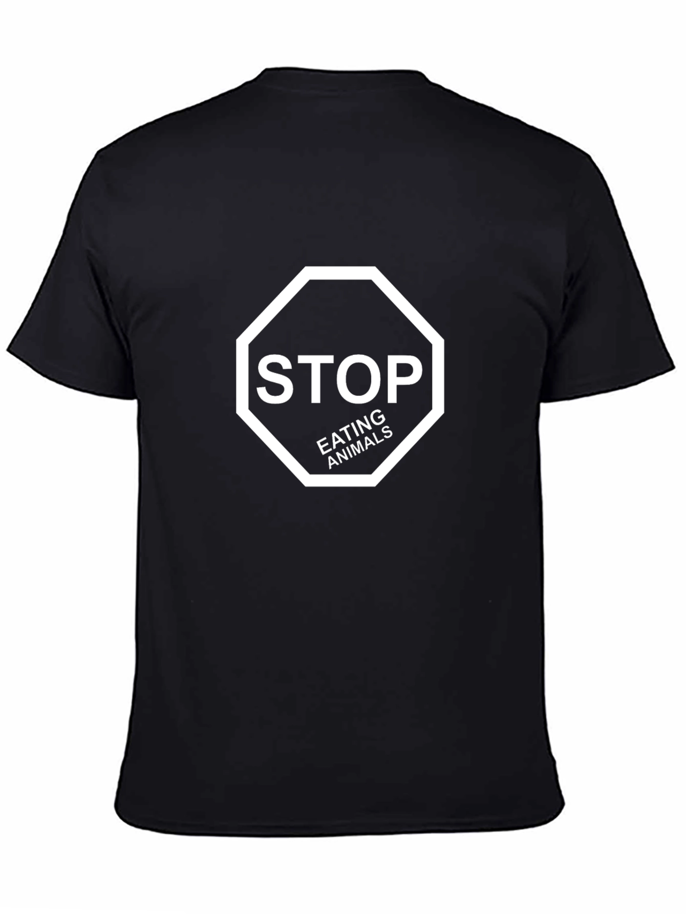 Stop Eating Animals Black Graphic Tee