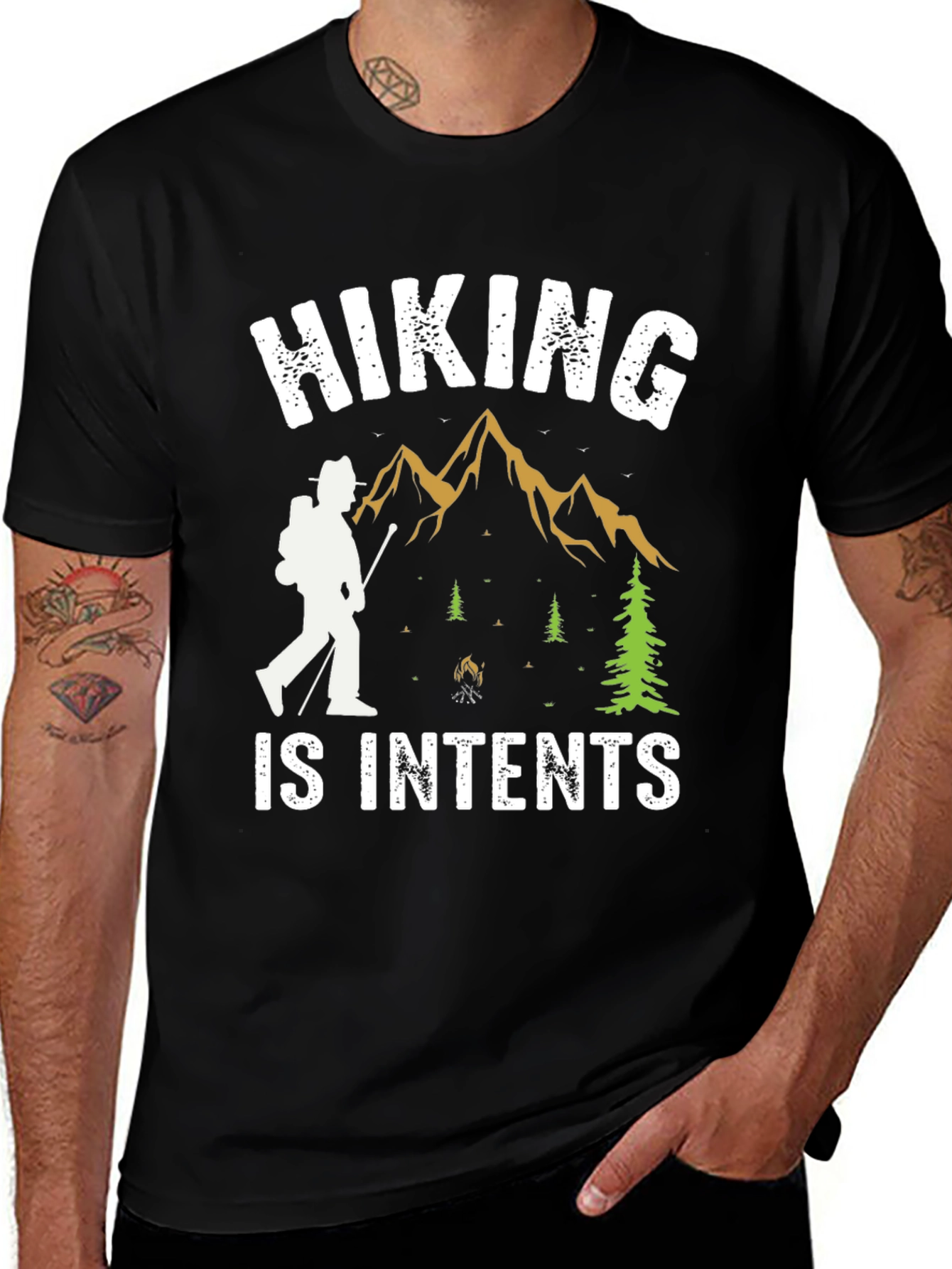 Hiking Is Intents Graphic Tee - Adventure Ready!