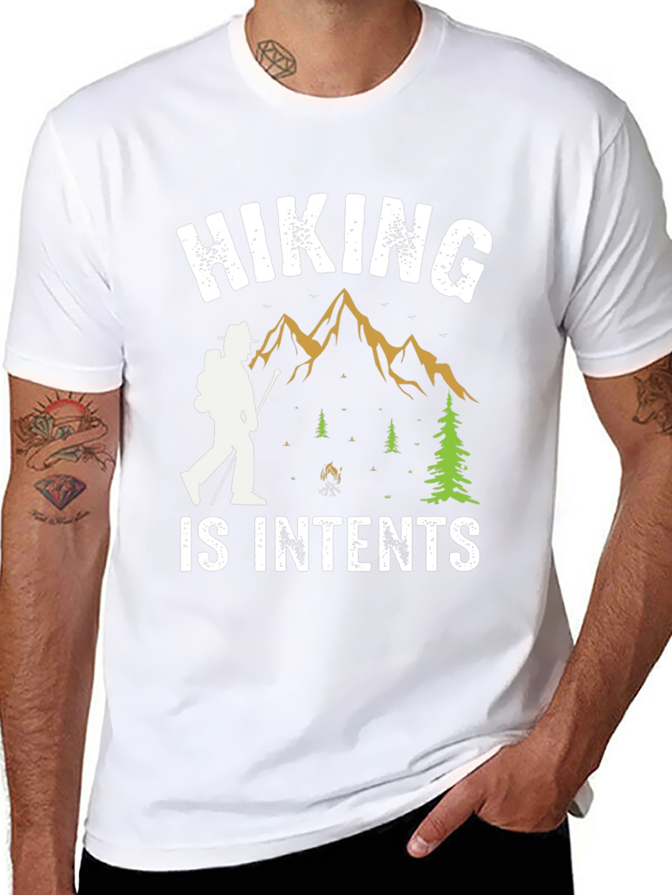 Hiking Is Intents Graphic Tee - Adventure Ready!