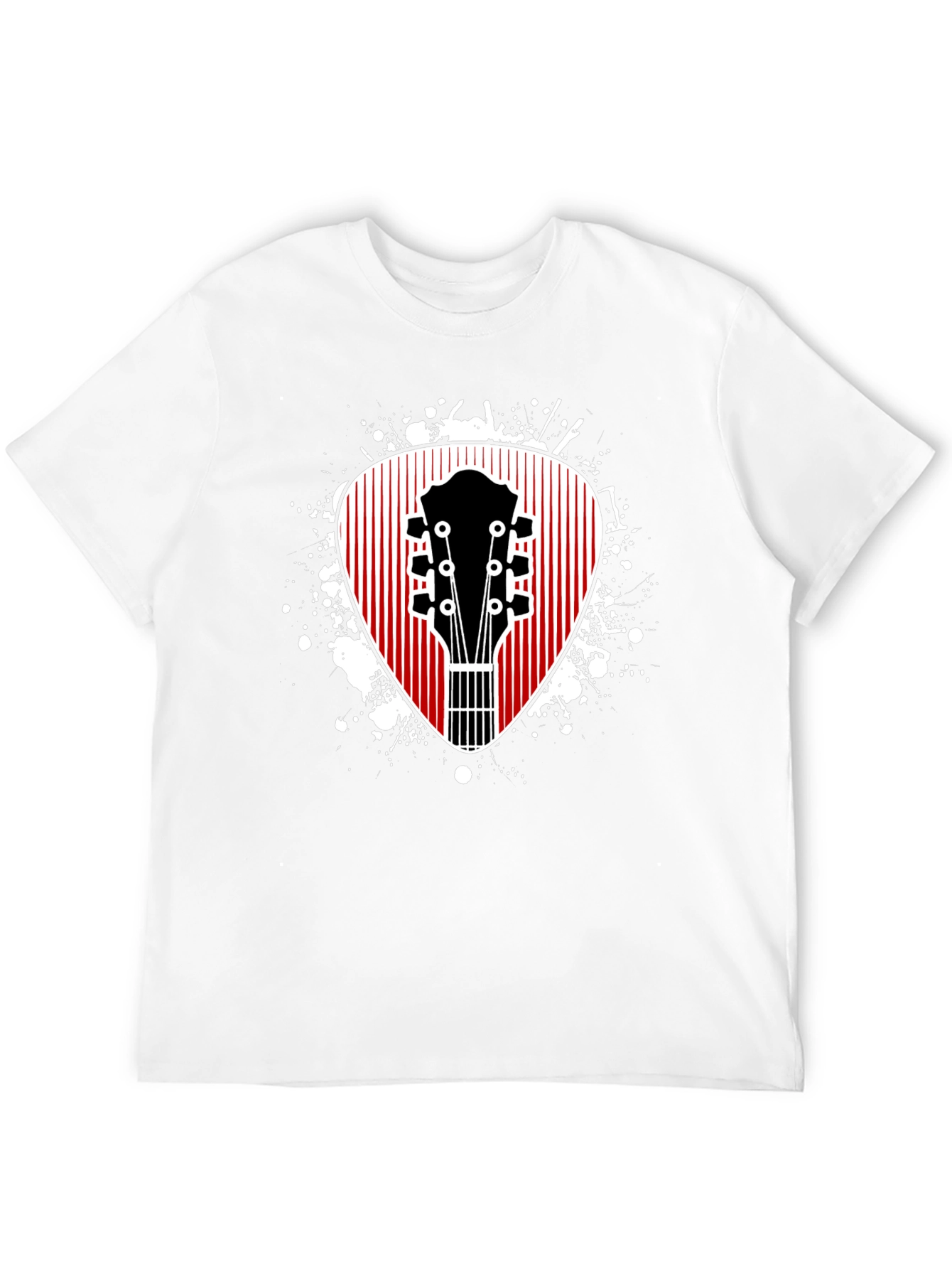 Guitar Pick Graphic Tee - Musicians Black T-Shirt