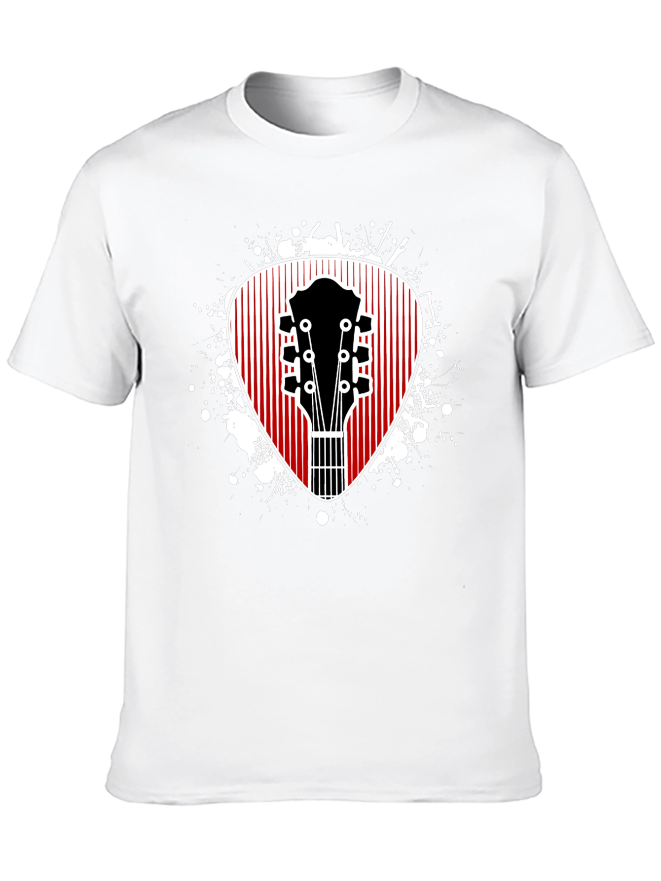 Guitar Pick Graphic Tee - Musicians Black T-Shirt