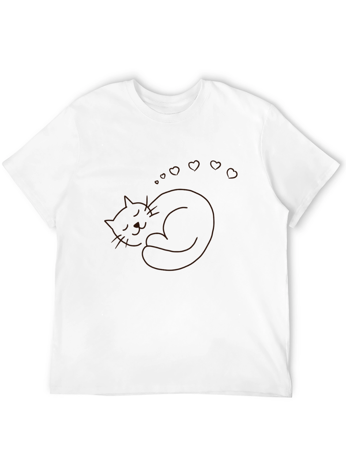 Sleeping Cat Heart Dreams T-Shirt