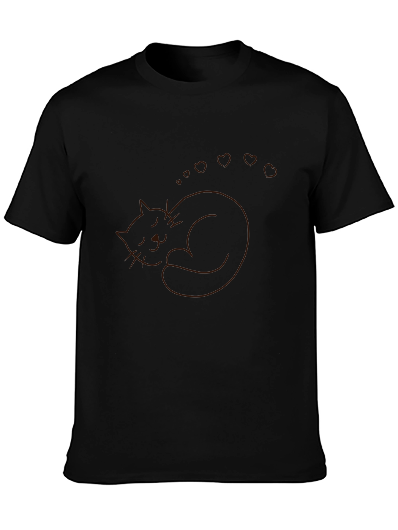 Sleeping Cat Heart Dreams T-Shirt