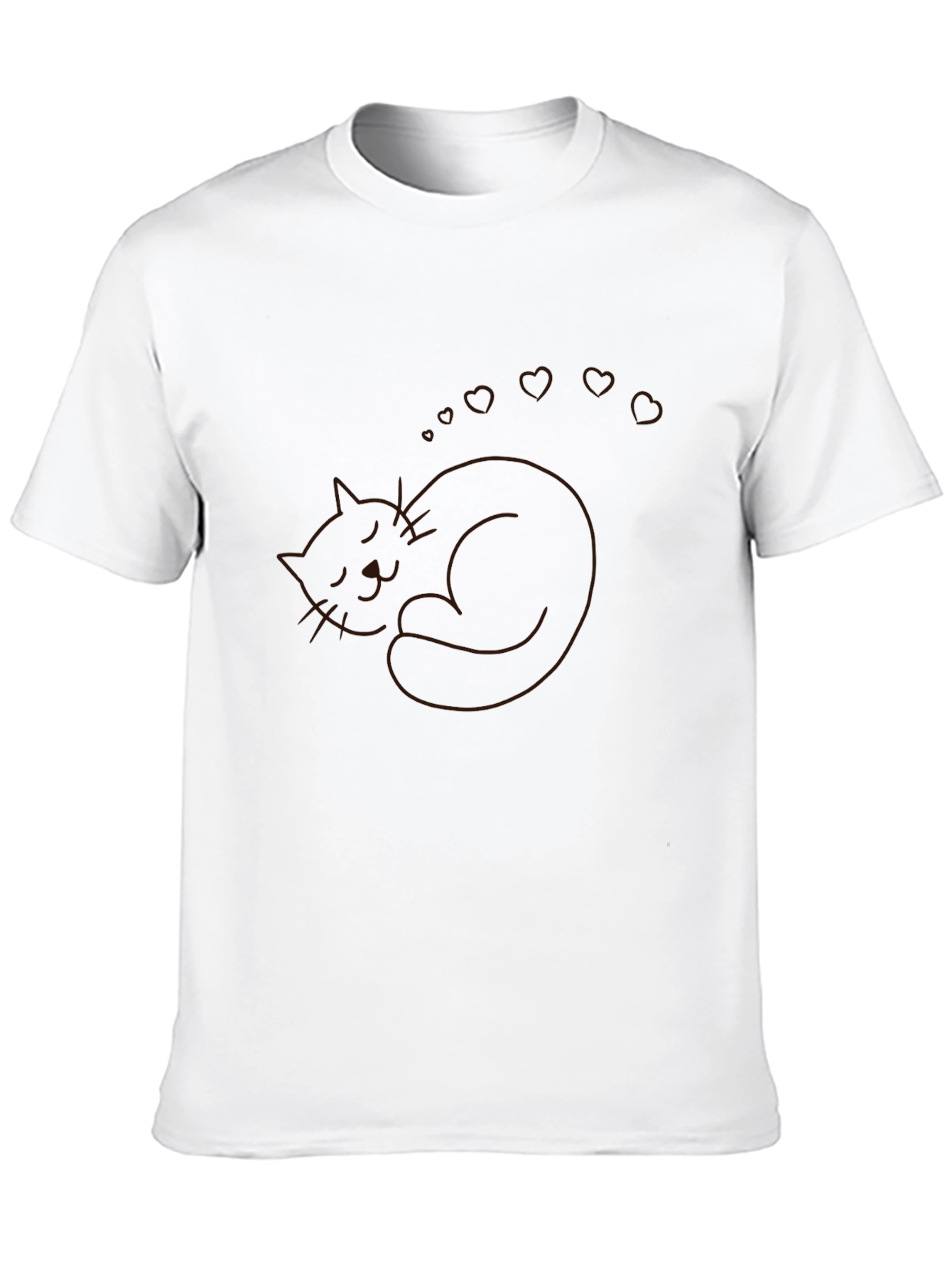 Sleeping Cat Heart Dreams T-Shirt
