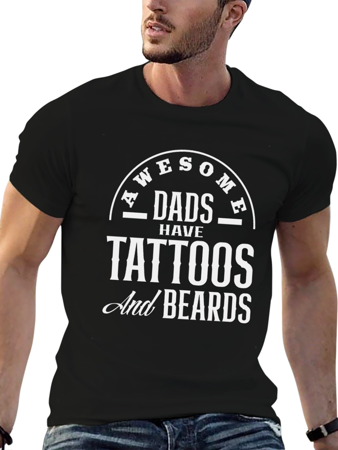 Awesome Dads Tattoos & Beards T-Shirt