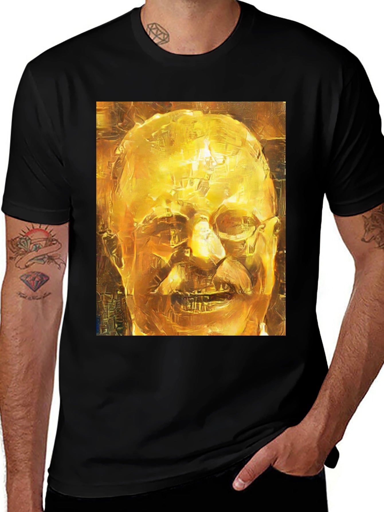Golden Portrait Graphic Tee