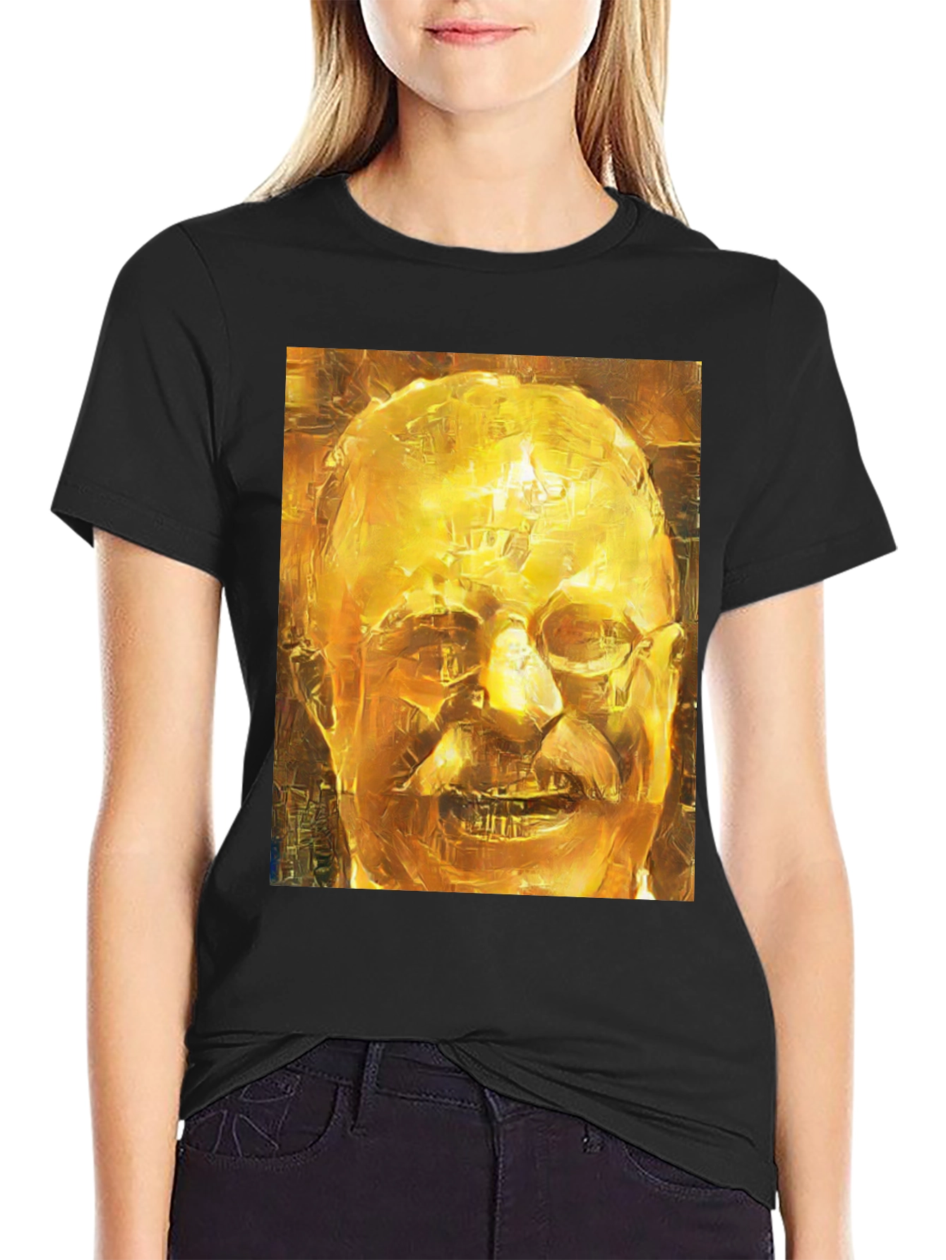 Golden Portrait Graphic Tee