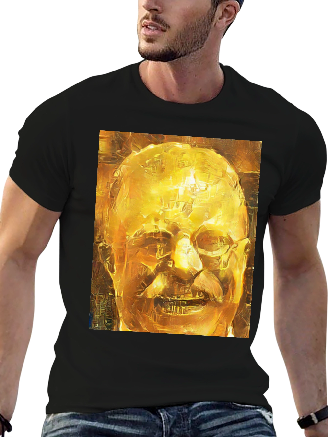 Golden Portrait Graphic Tee