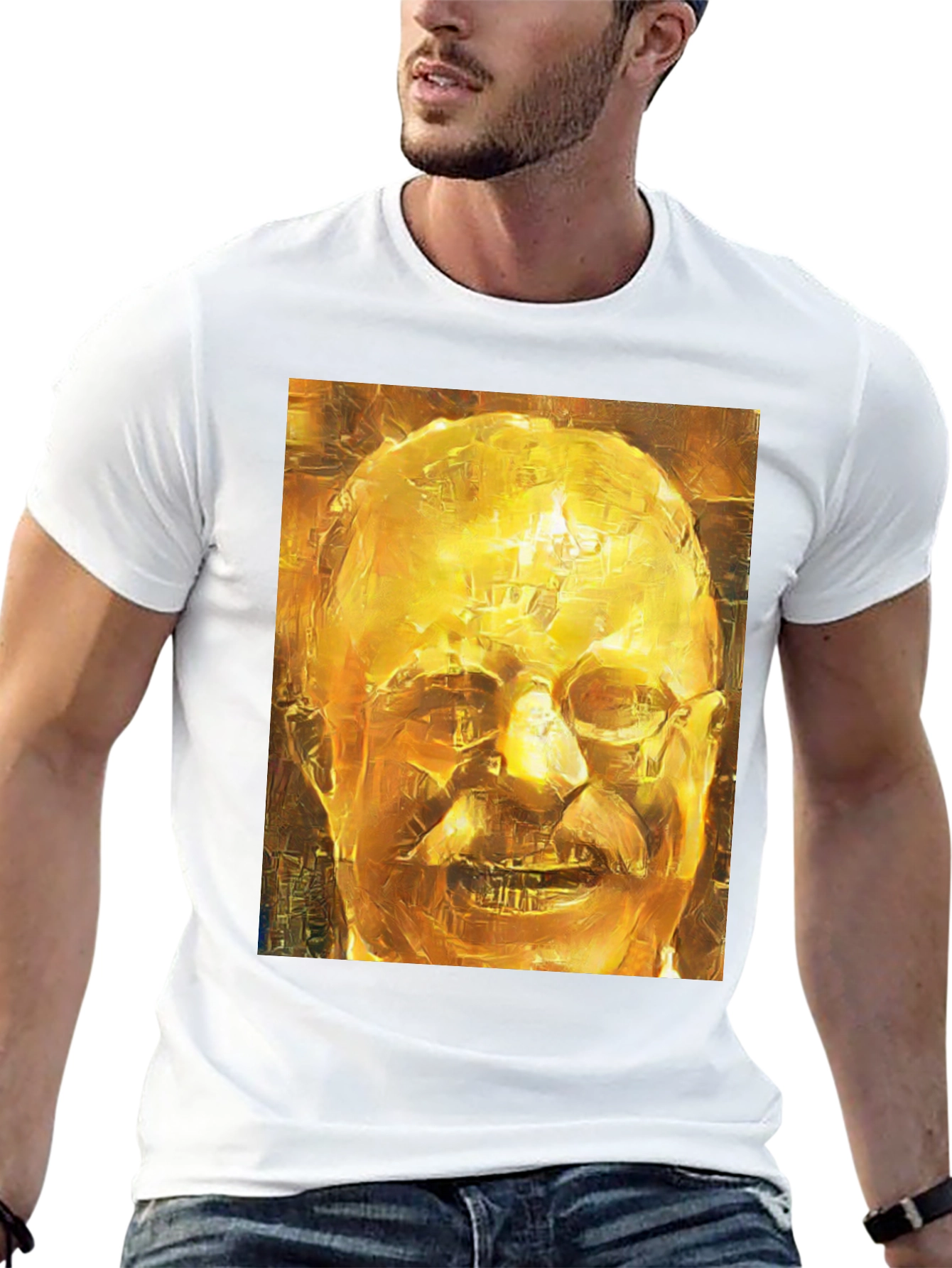 Golden Portrait Graphic Tee