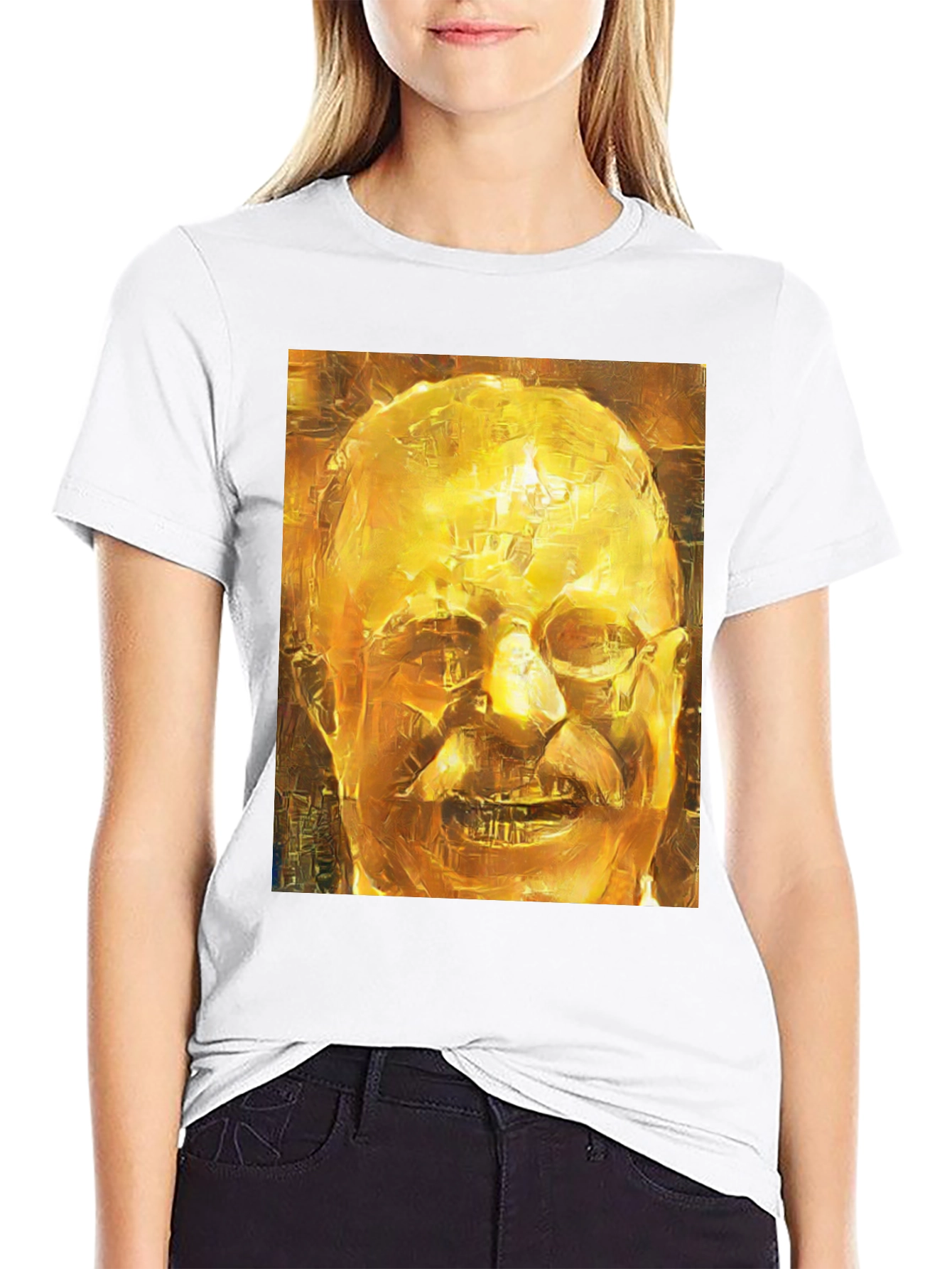 Golden Portrait Graphic Tee