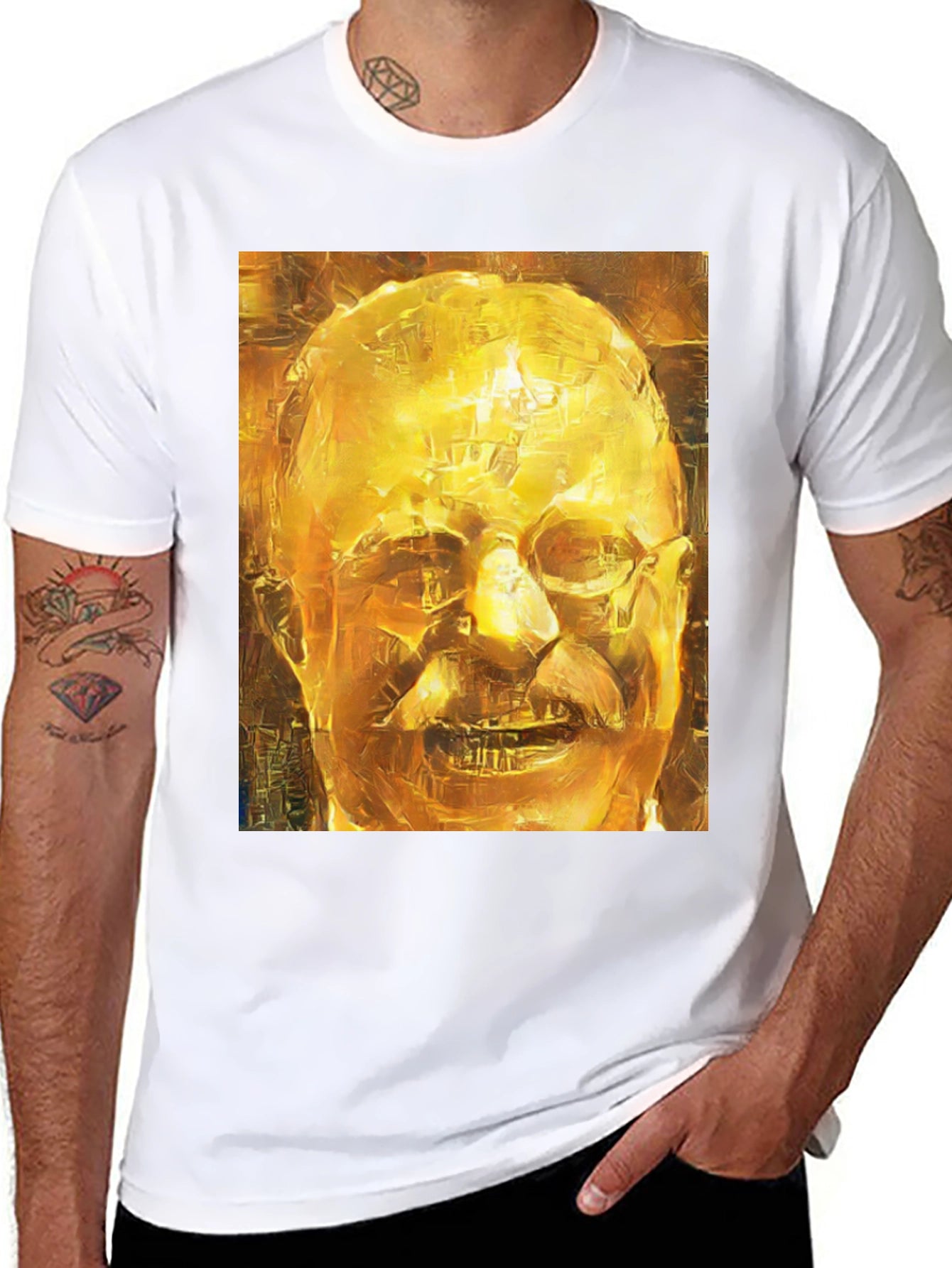 Golden Portrait Graphic Tee